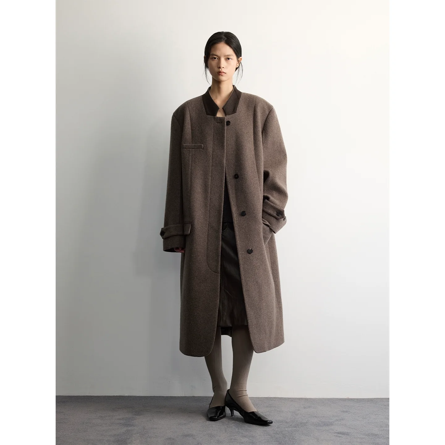 Australian Merino Wool Long Straight Coat - Image 5