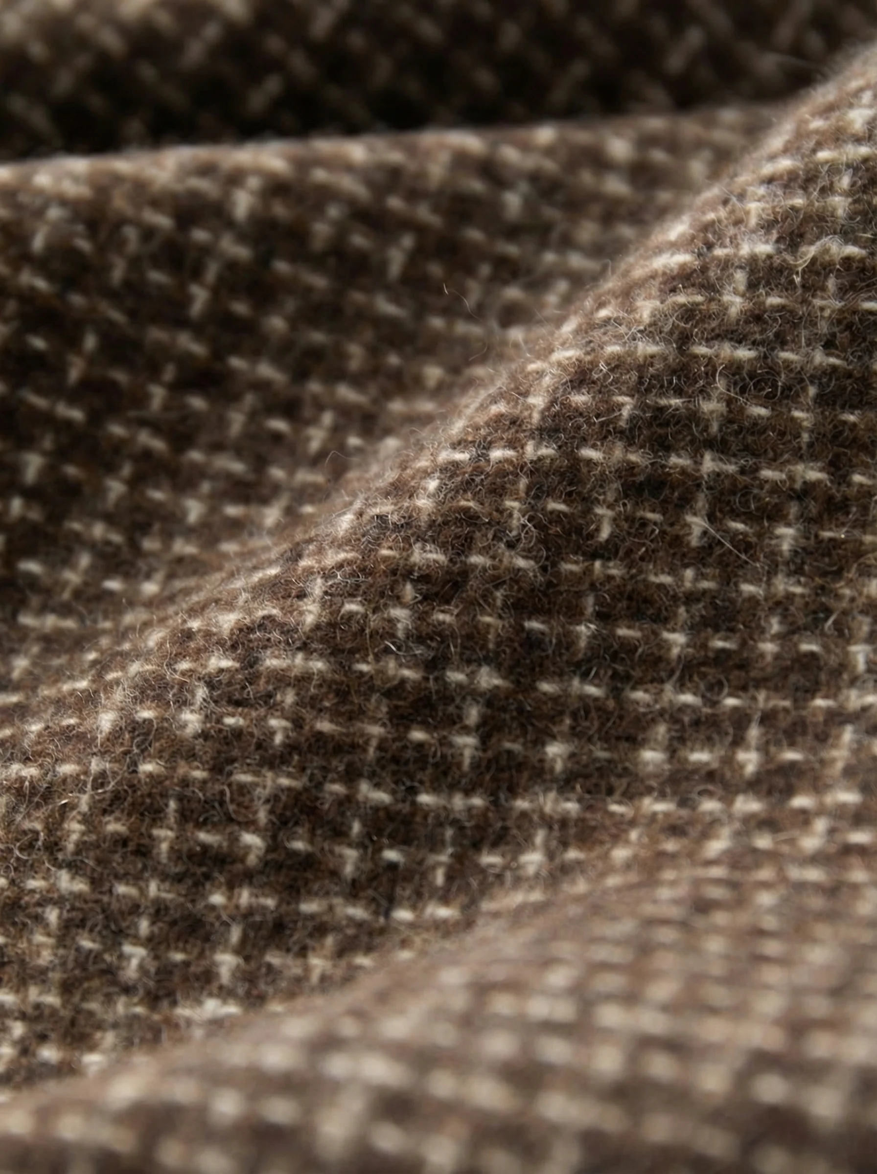 Australian Wool Micro-Check Stand-Collar Coat - Image 6