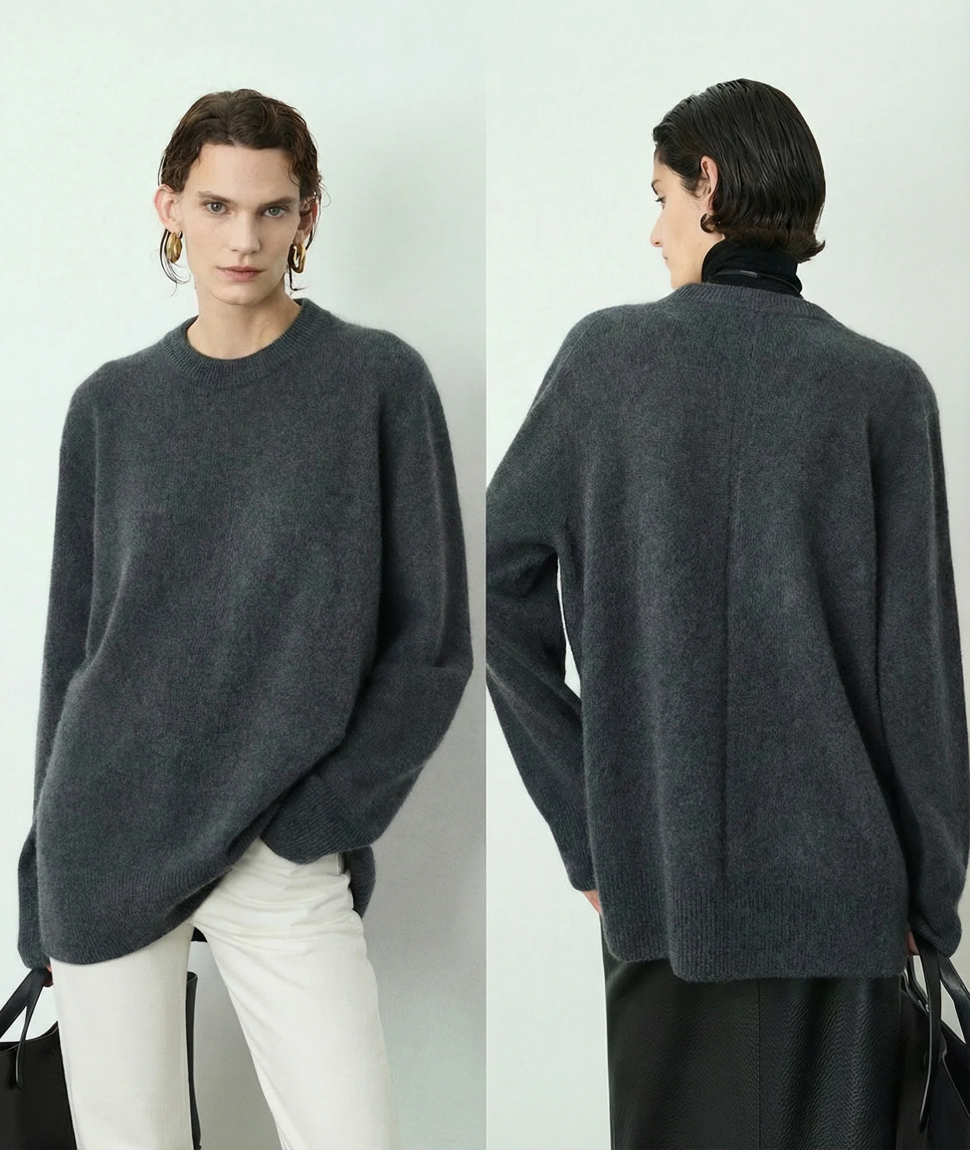 Baby Alpaca Cashmere Crewneck Sweater - Image 6