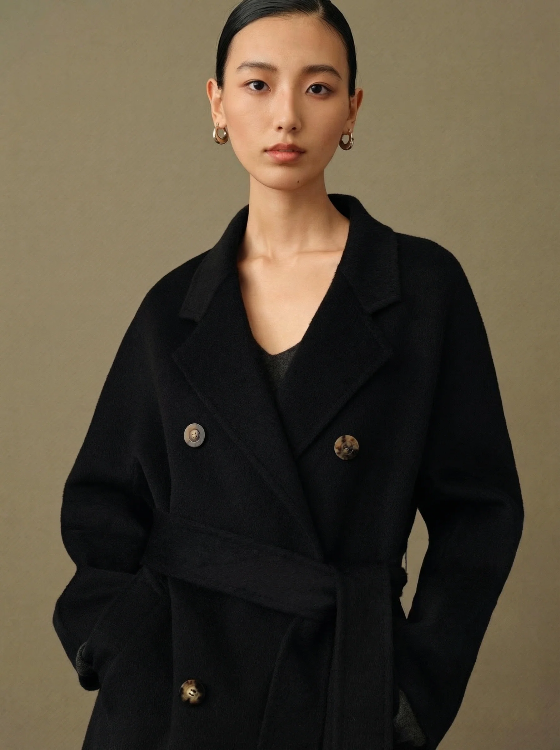 Baby Camel Hair Belted Coat - Image 2