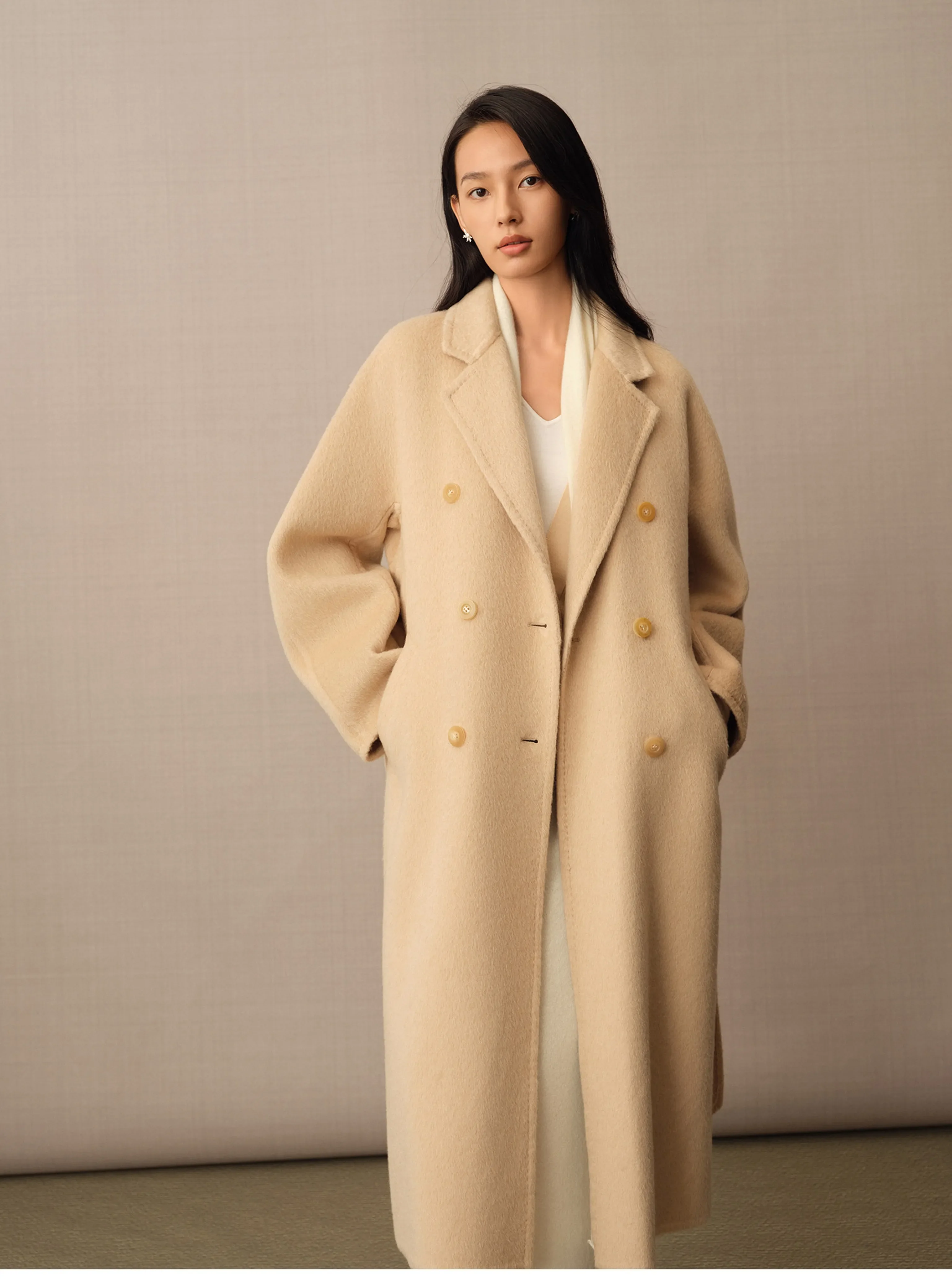 Baby Camel Hair Belted Coat - Image 4