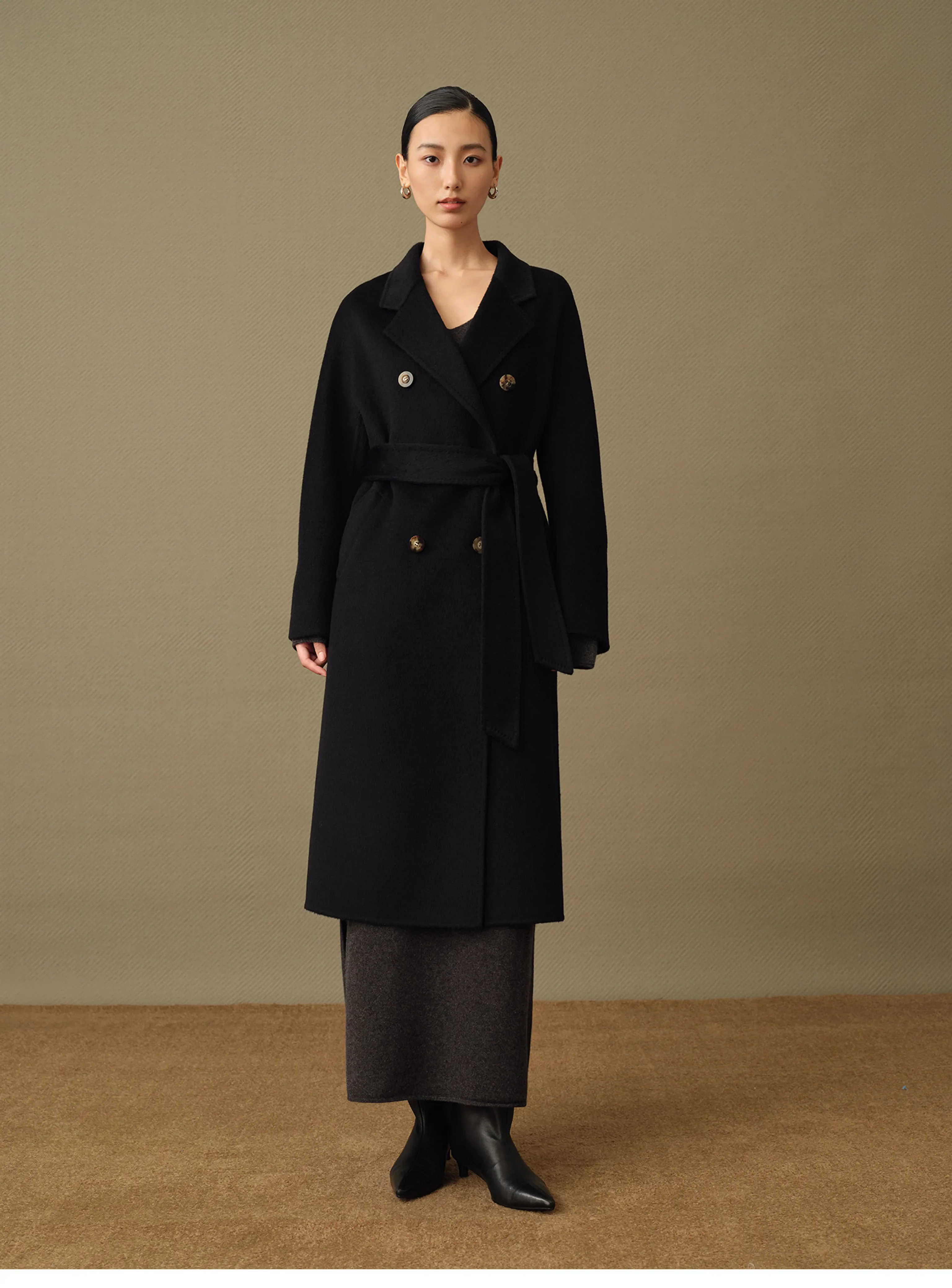 Baby Camel Hair Belted Coat - Image 6