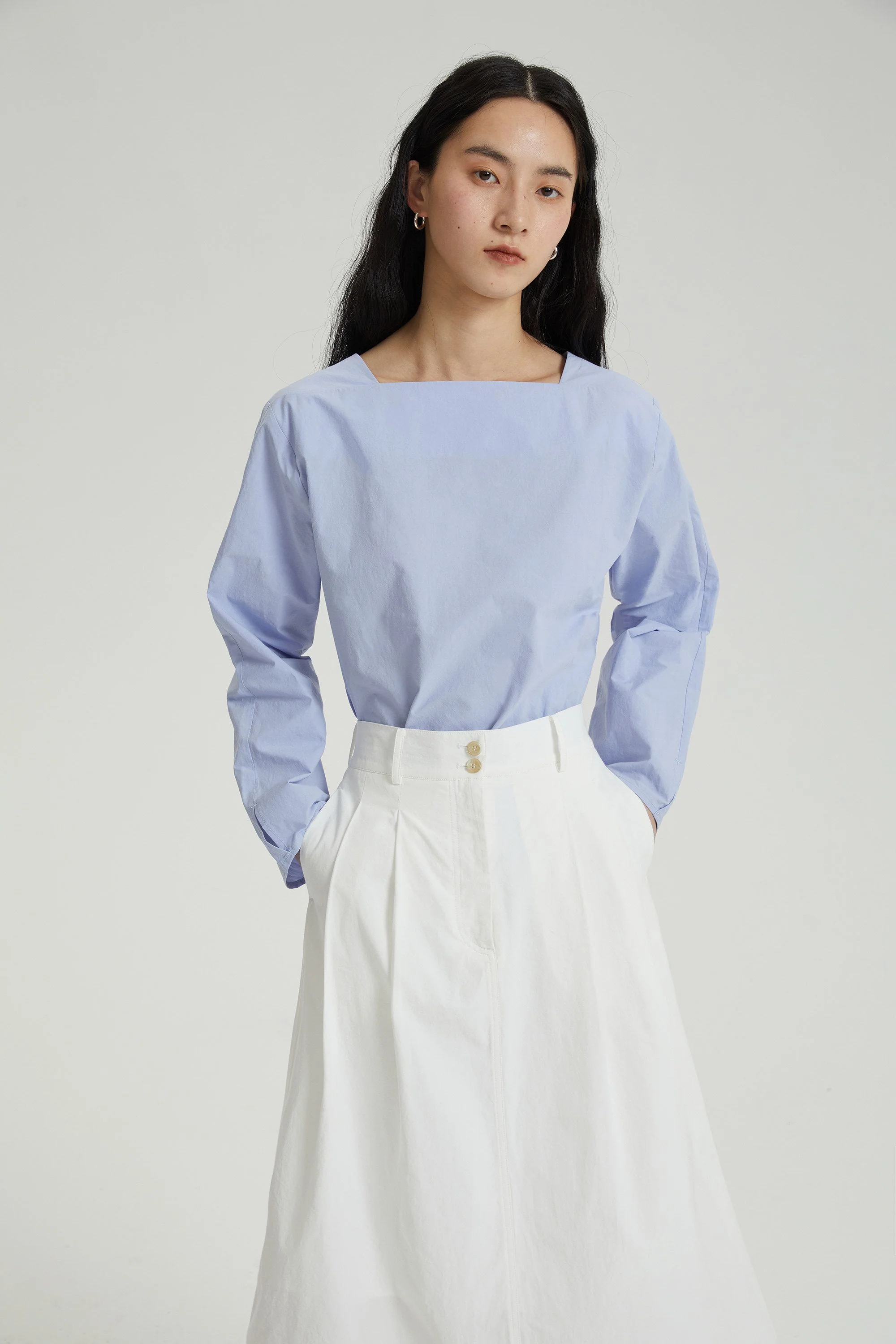 Back Button Blouse - Image 7
