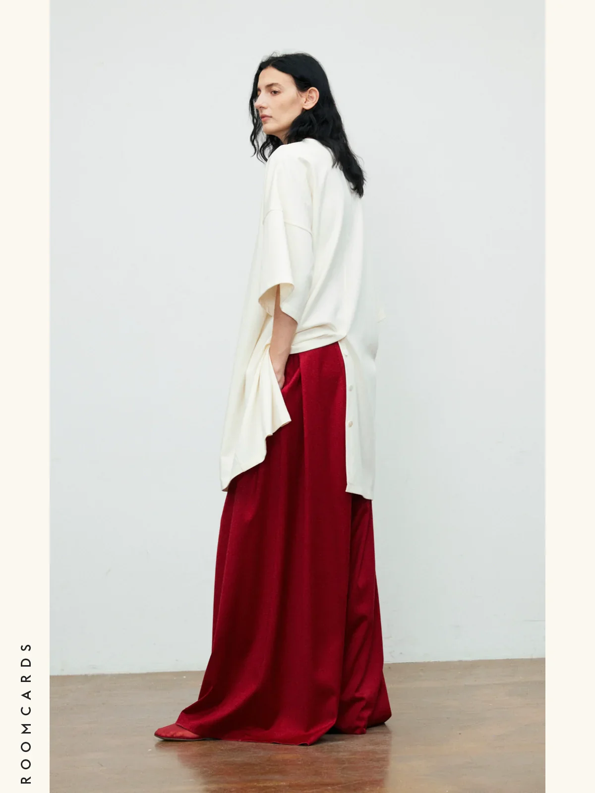 Back-Slit Oversized Tee Dress - Image 3