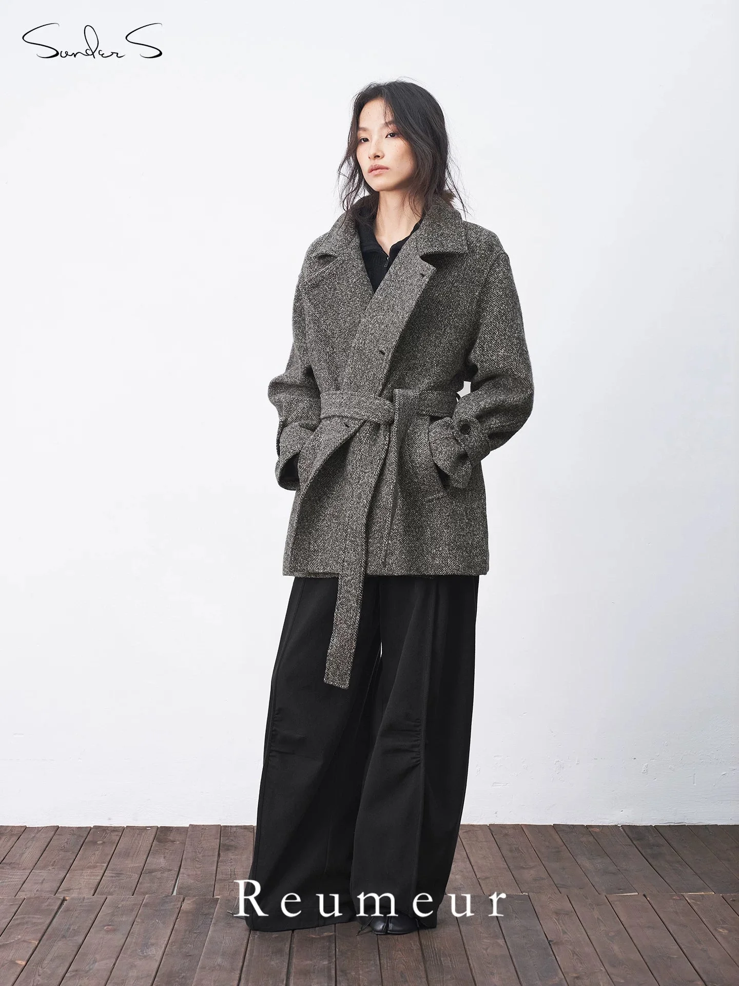 Balance Memory Twill Wool Belted Coat - Image 3