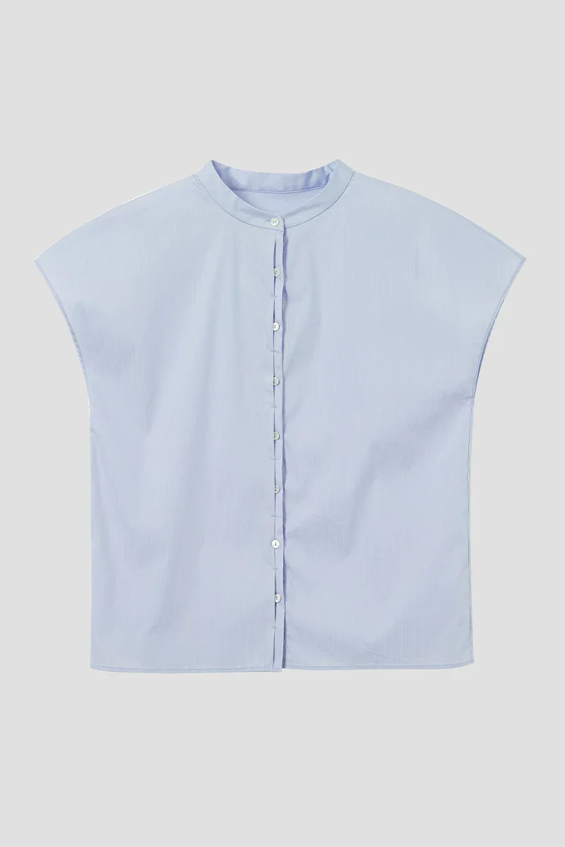 Band Collar Blouse - Image 6