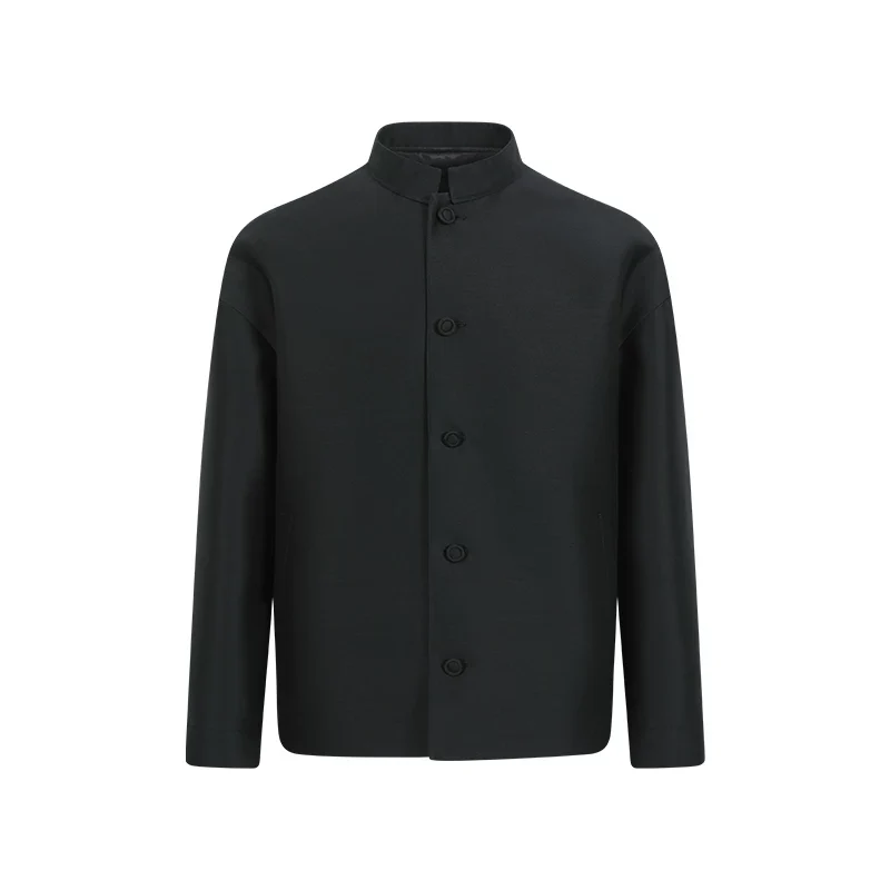 Band-Collar Button Jacket - Image 6