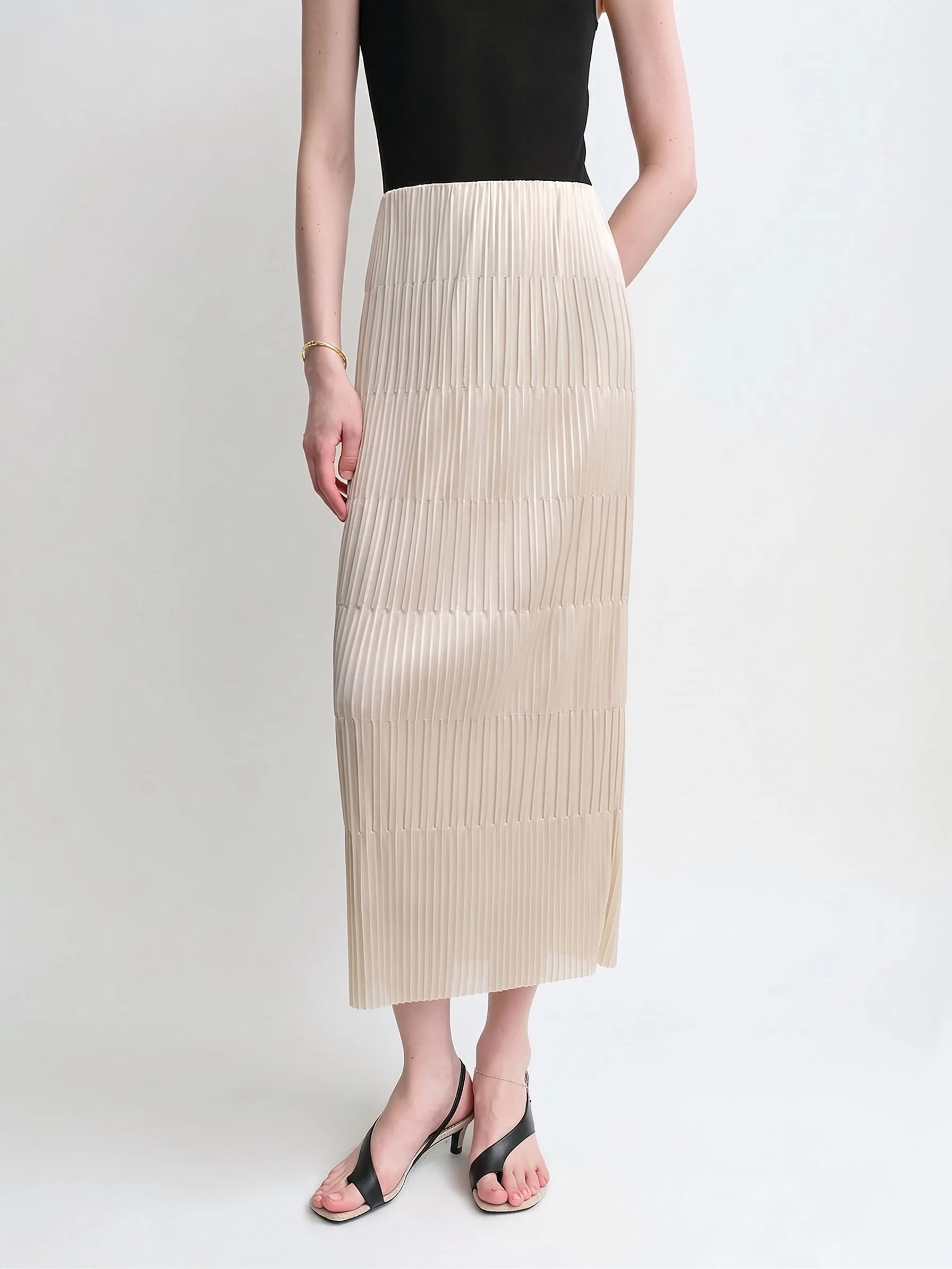 Band Pleated Midi Skirt - Image 6