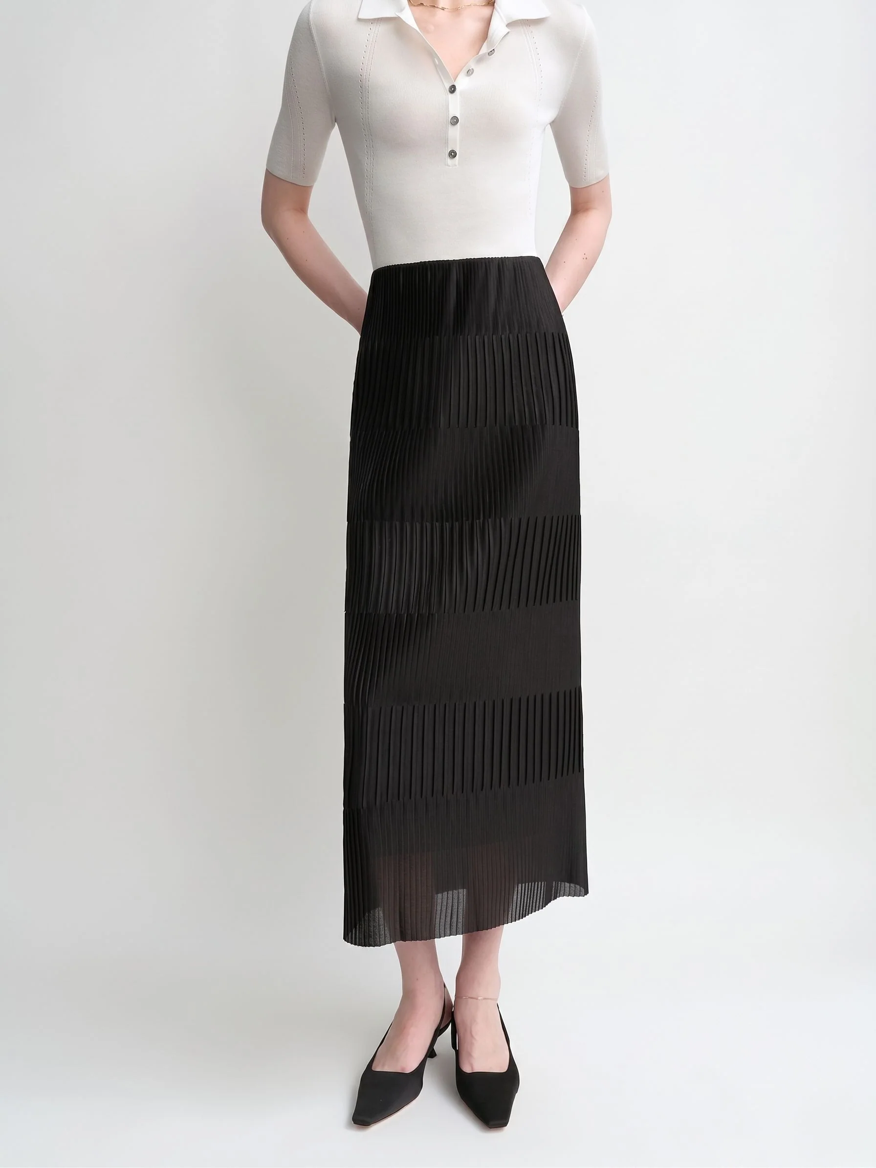 Band Pleated Midi Skirt - Image 7