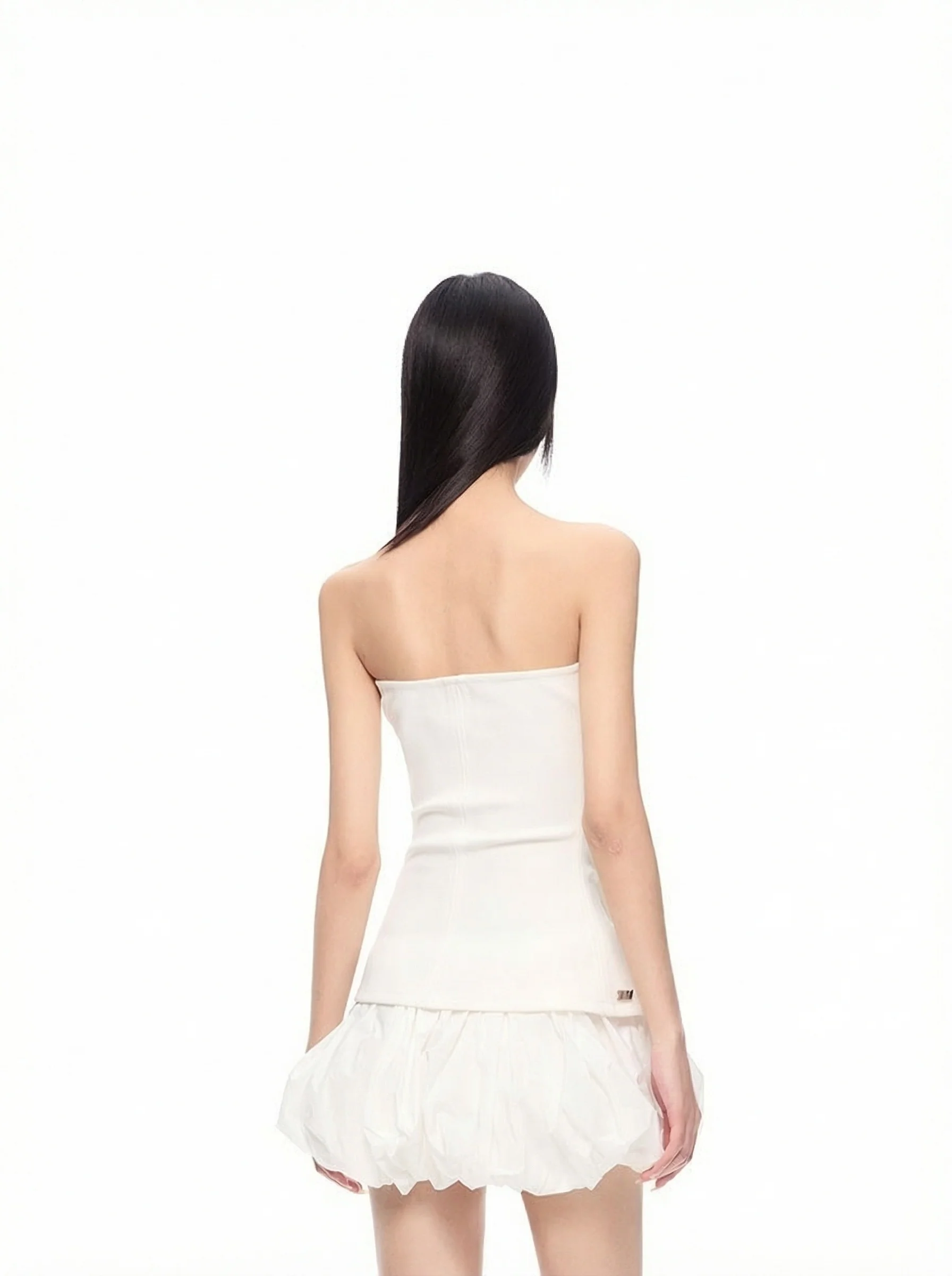 Bandeau Bubble Mini Dress - Image 4