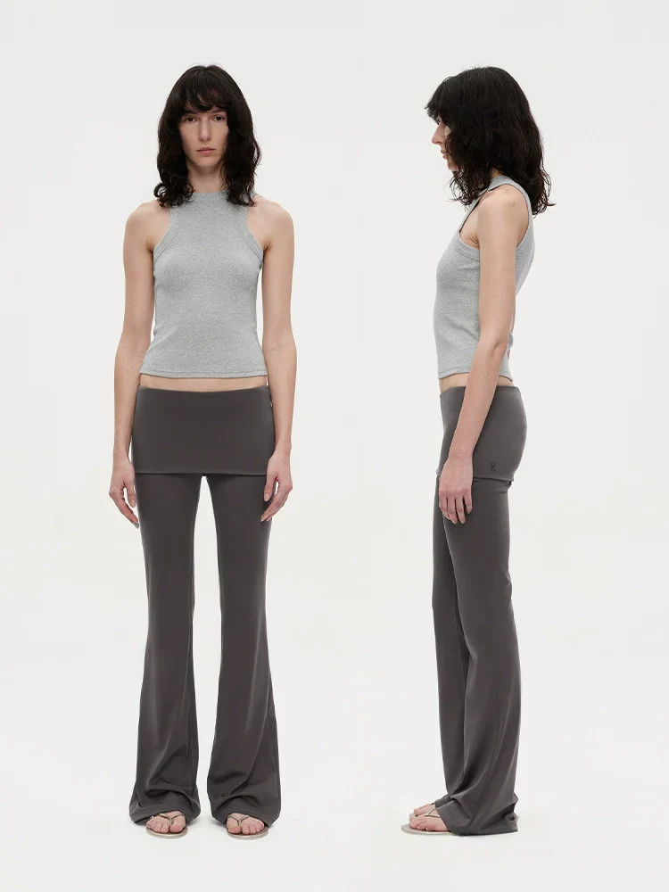 Basic Cut-Out Shoulder Slim Tank Top - Image 2