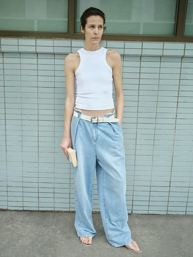 Basic Cut-Out Shoulder Slim Tank Top - Image 4