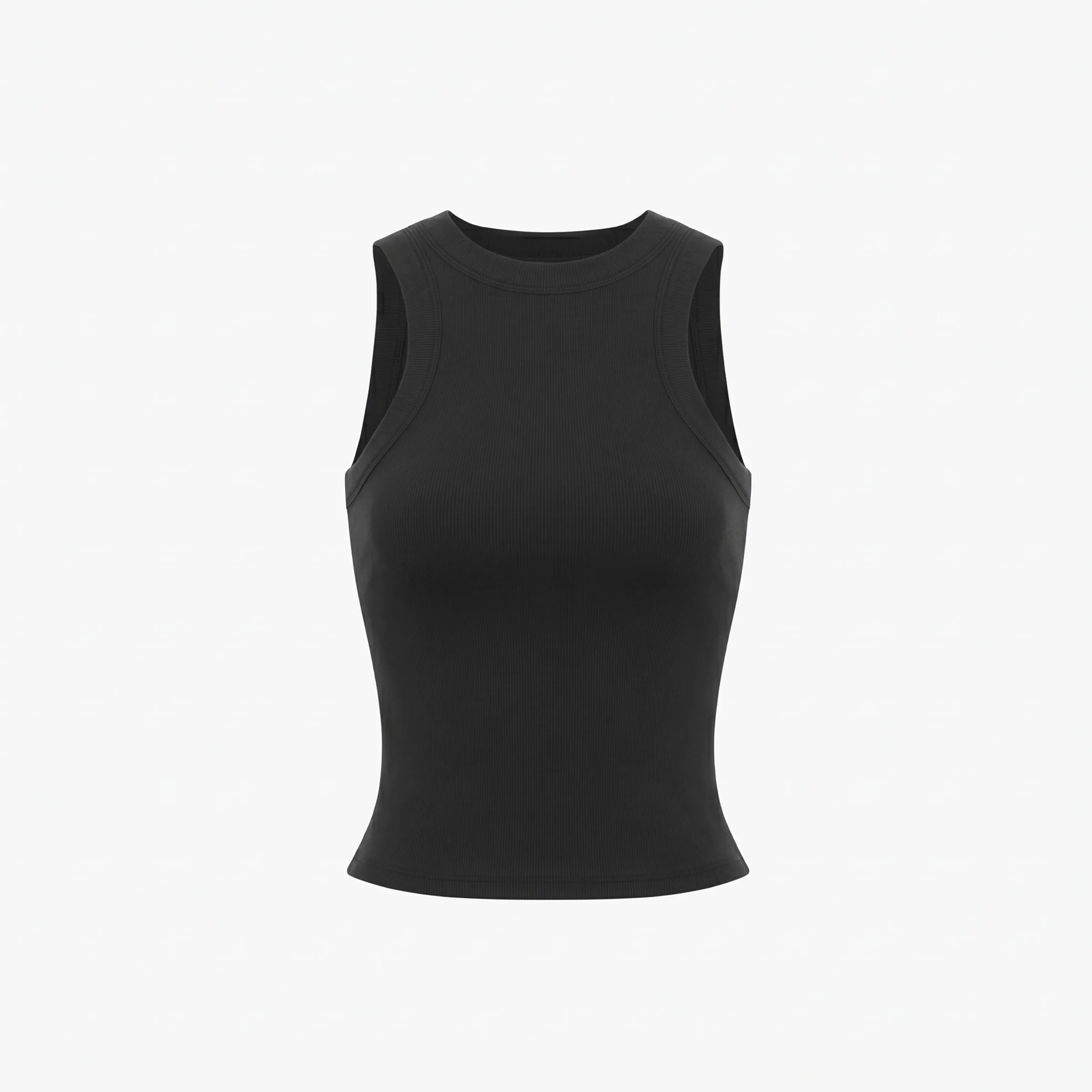 Basic Cut-Out Shoulder Slim Tank Top - Image 6