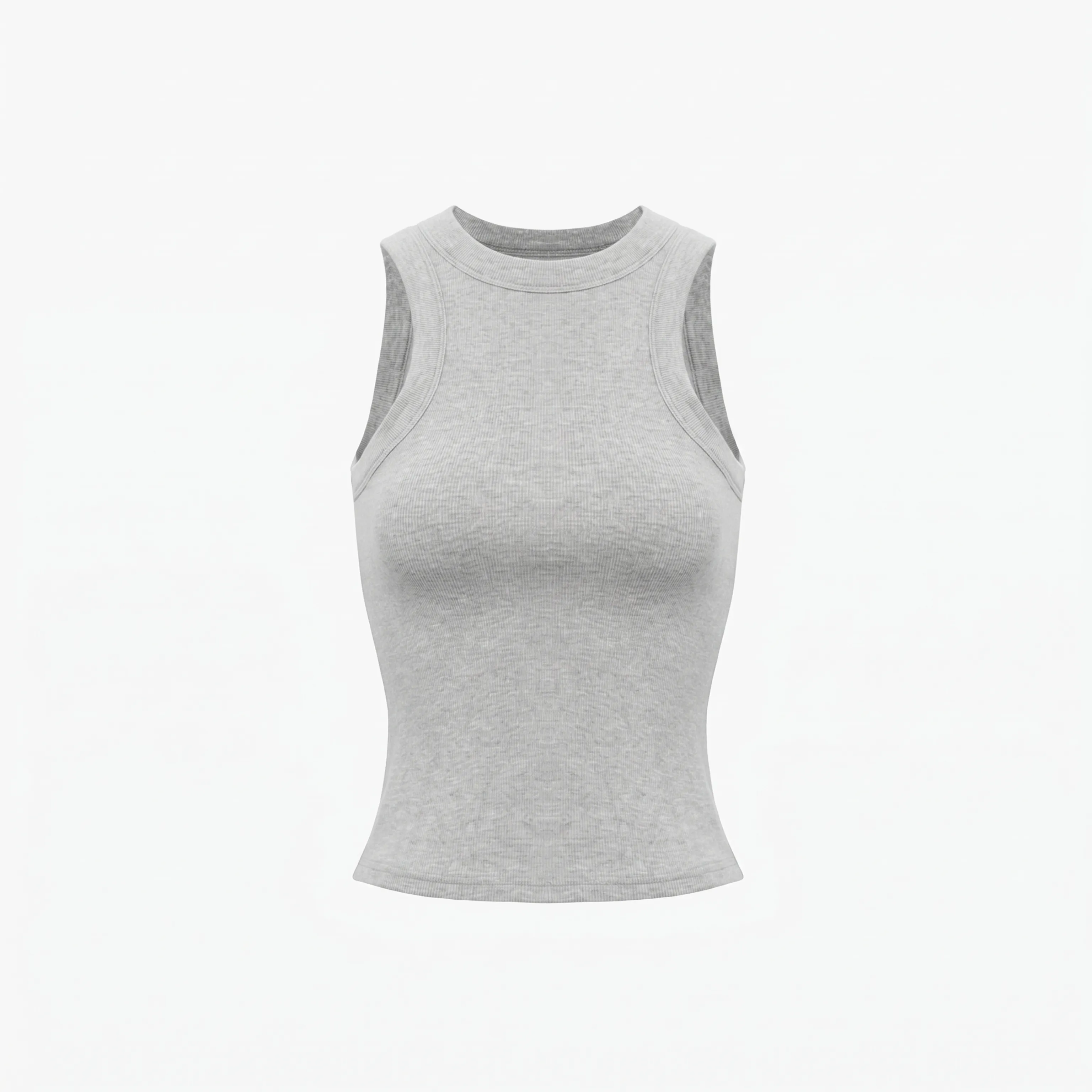 Basic Cut-Out Shoulder Slim Tank Top - Image 8