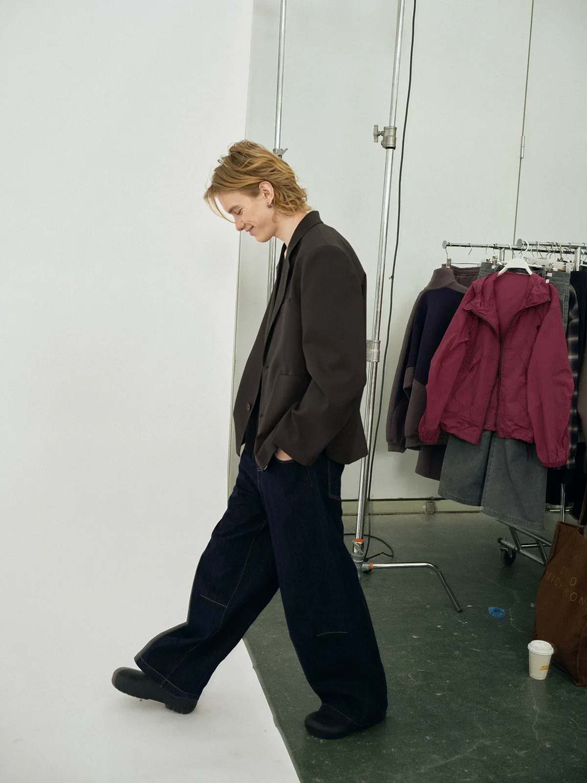 Basic Dark Brown Blazer - Image 2