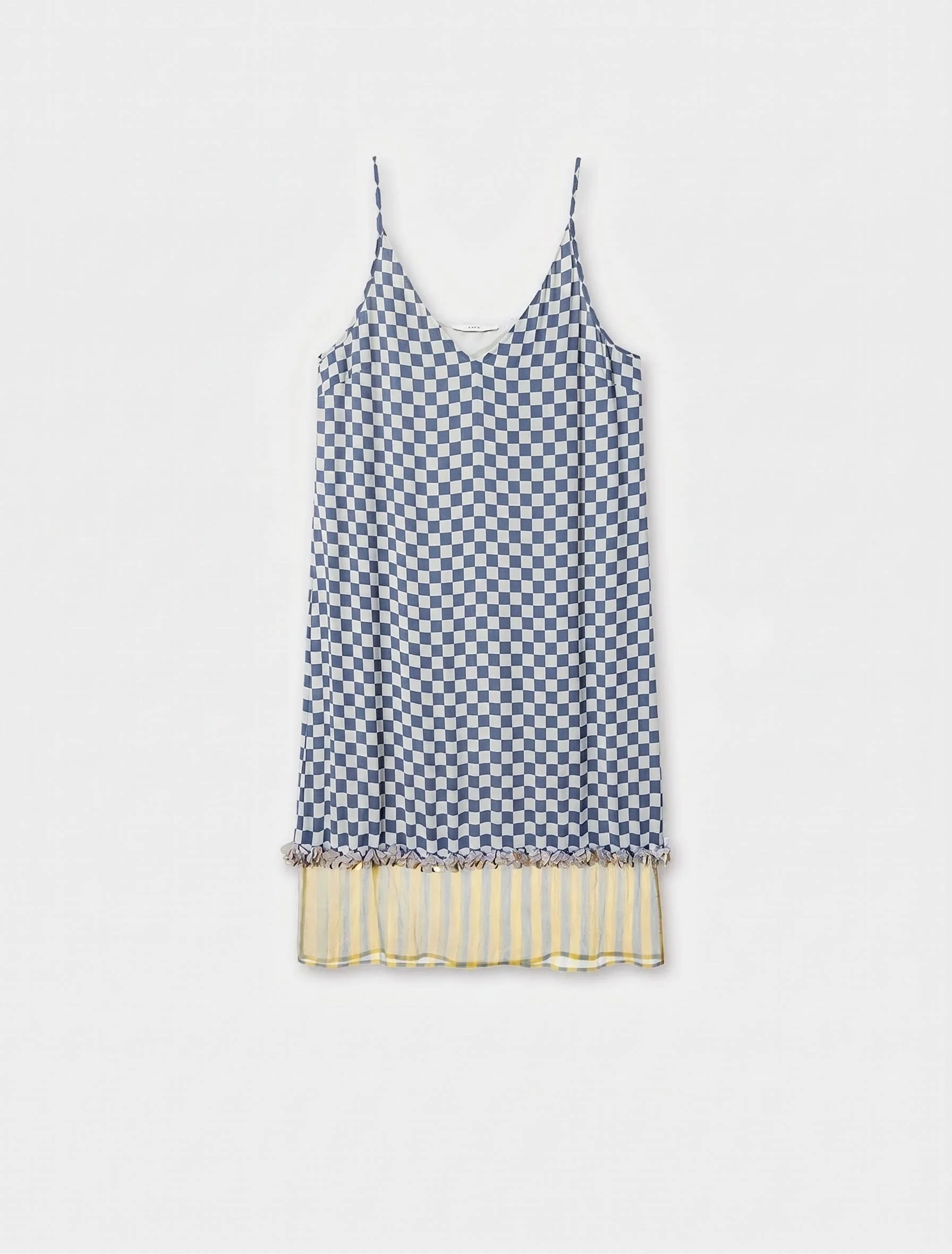 Beaded Checkerboard Slip Dress - Image 6