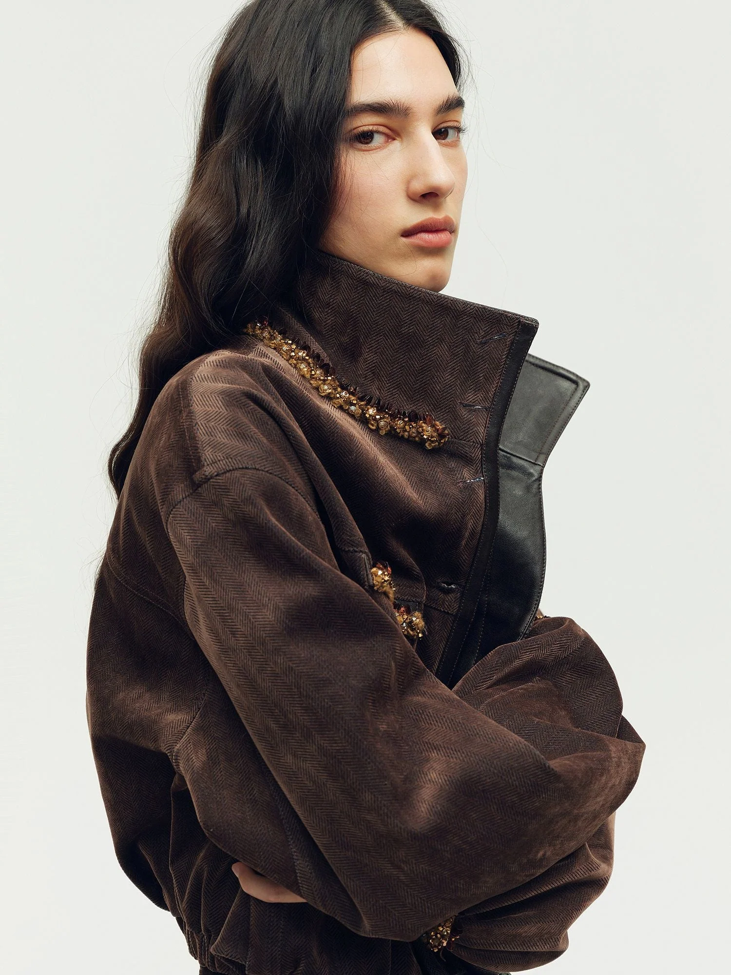 Beaded Cropped Jacket - Image 3