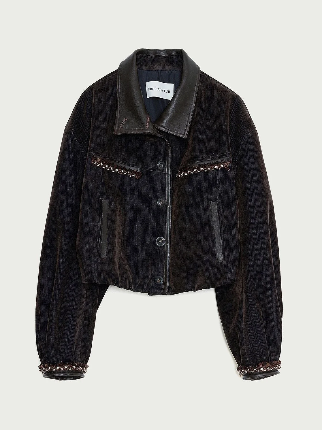 Beaded Cropped Jacket - Image 4