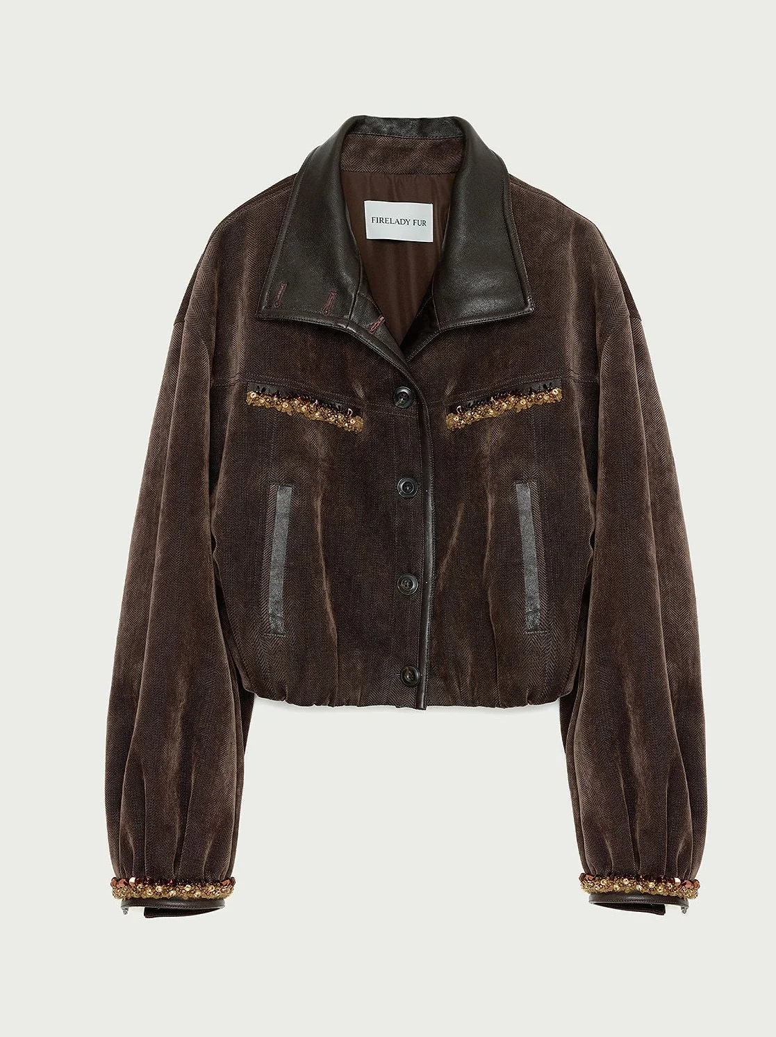 Beaded Cropped Jacket - Image 5