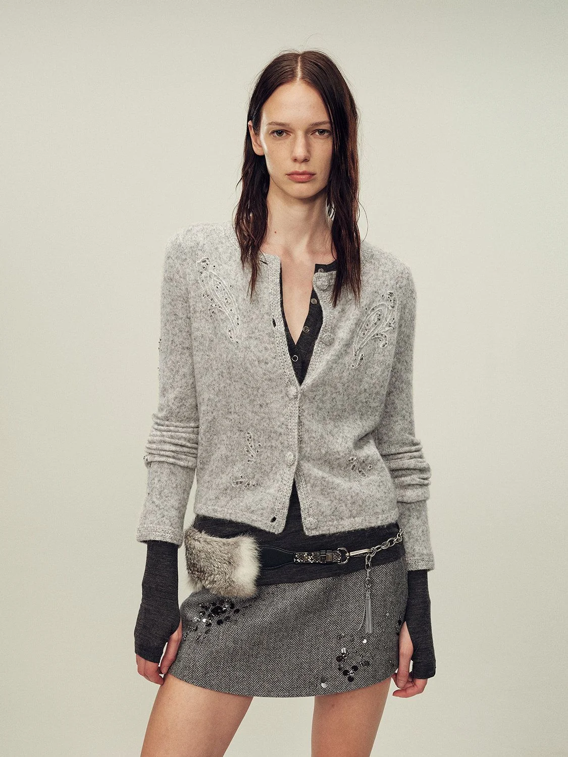 Beaded Embroidered Cardigan