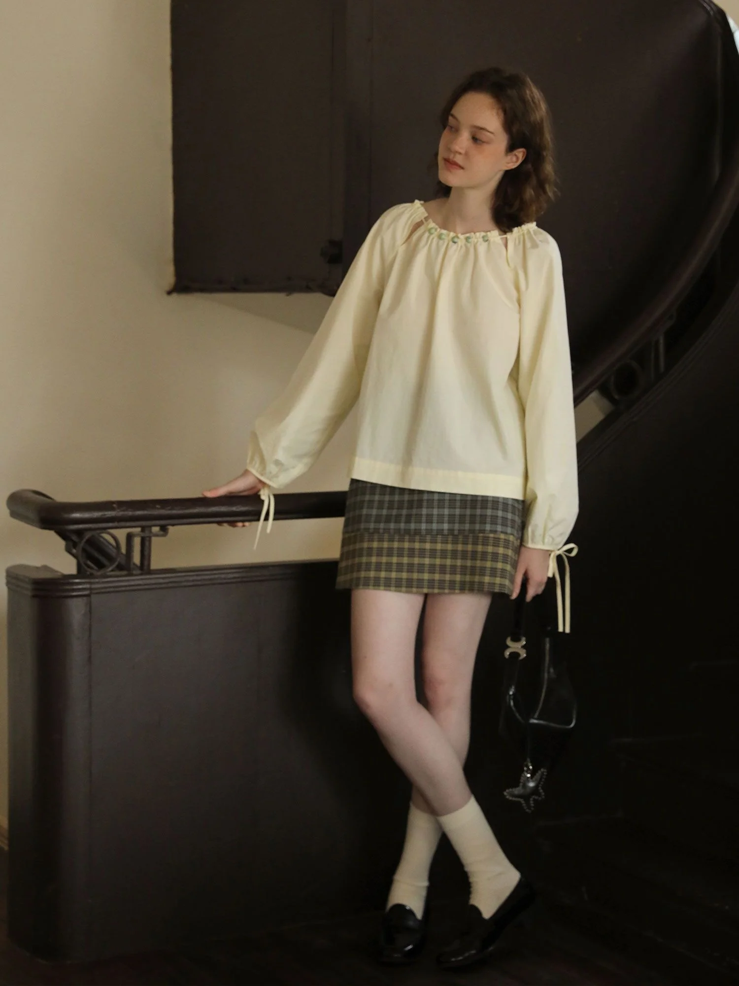 Beaded Gathered Blouse - Image 3