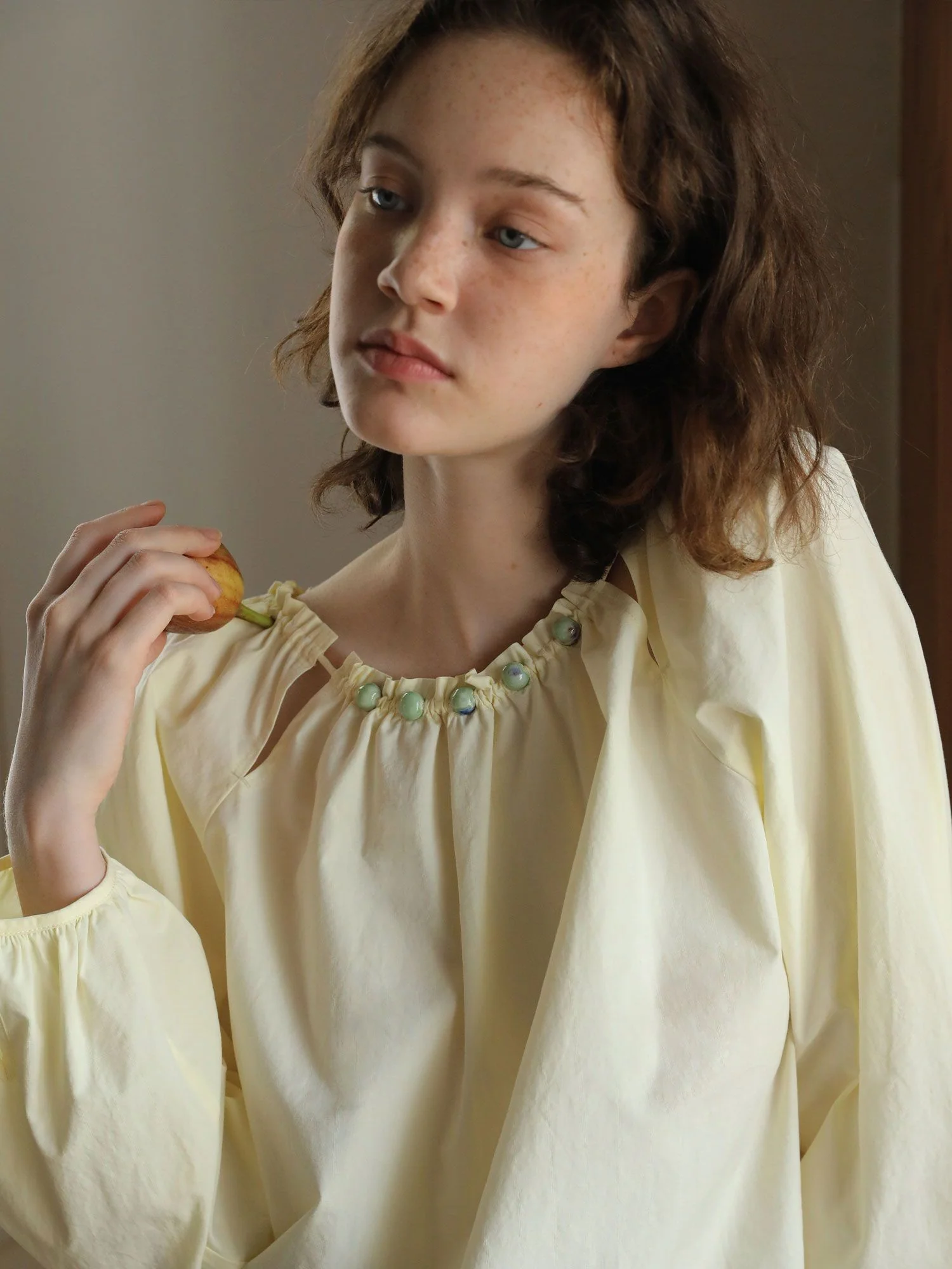 Beaded Gathered Blouse - Image 5