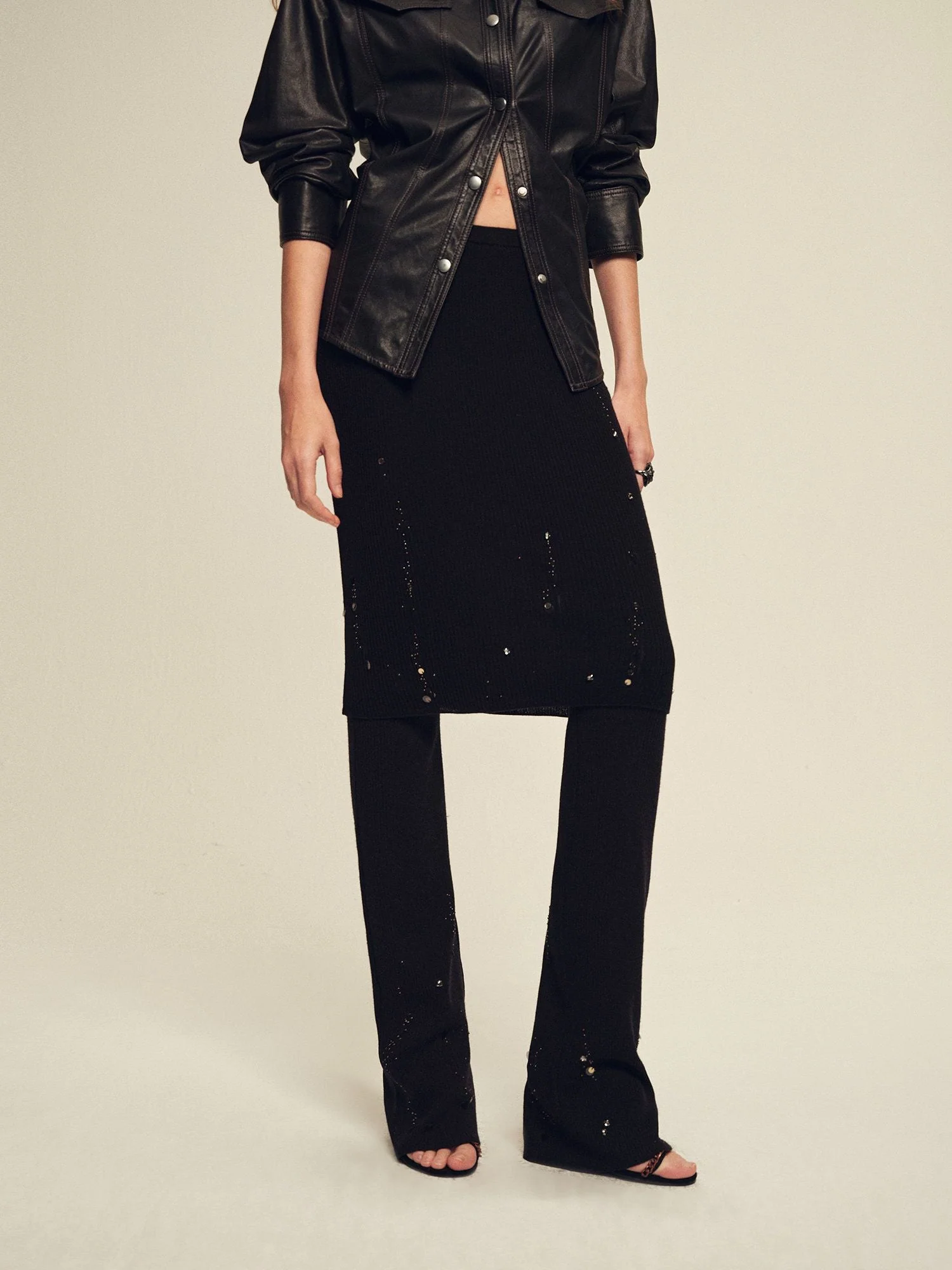 Beaded Skirted Pants