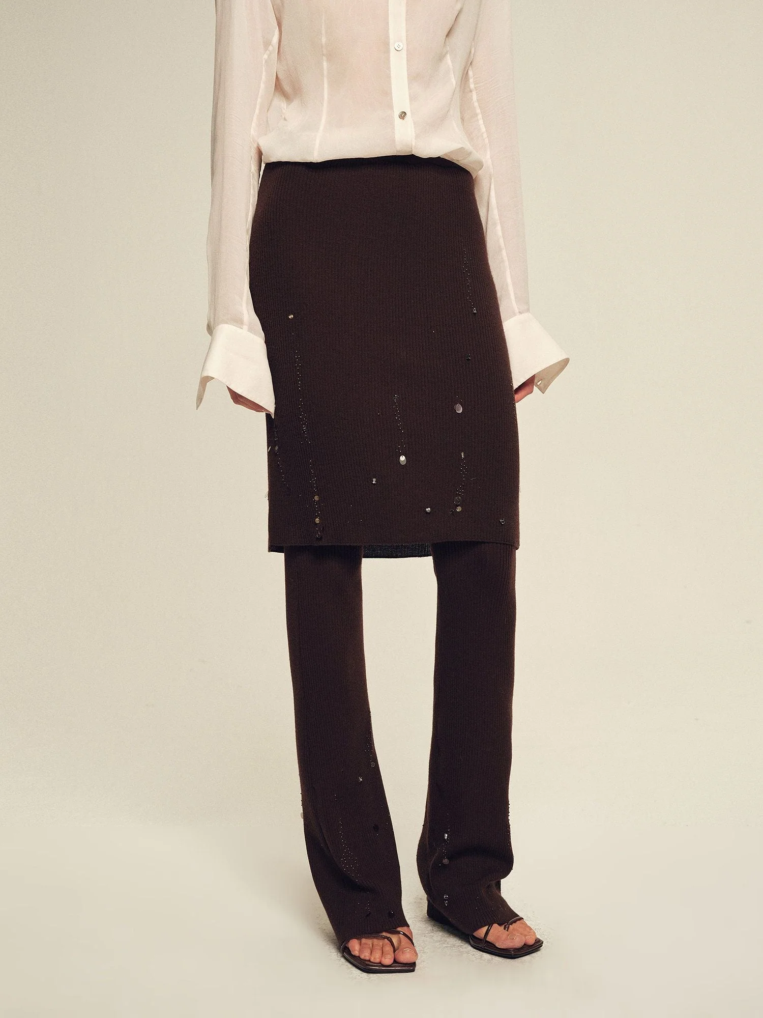 Beaded Skirted Pants - Image 3