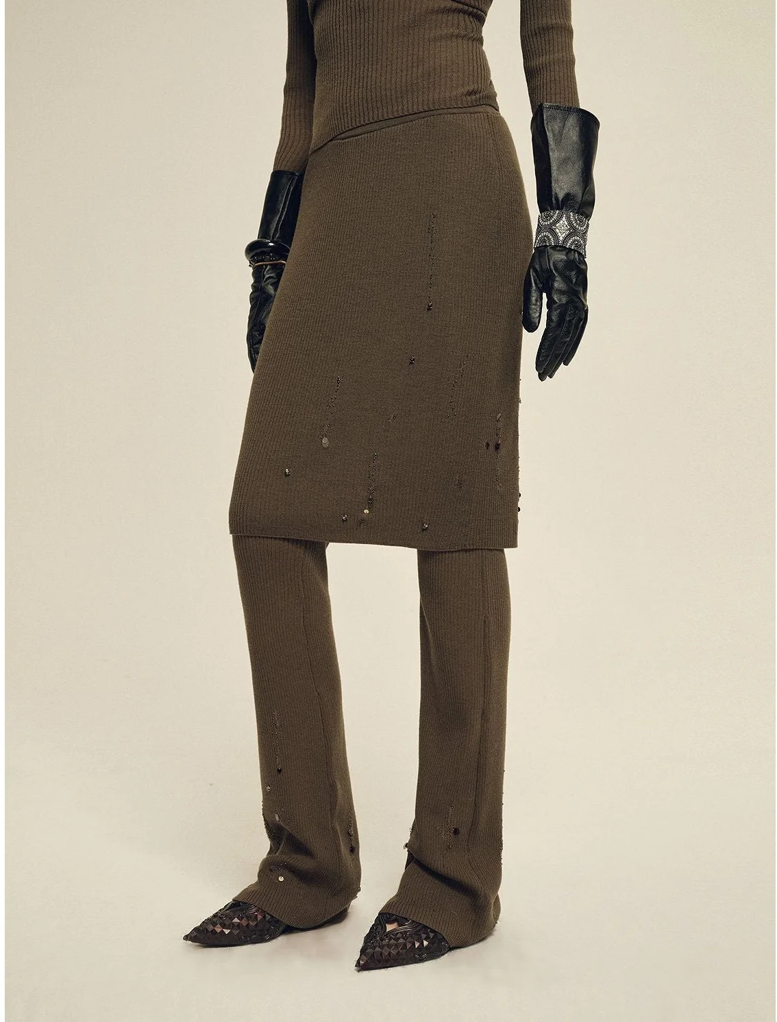 Beaded Skirted Pants - Image 6