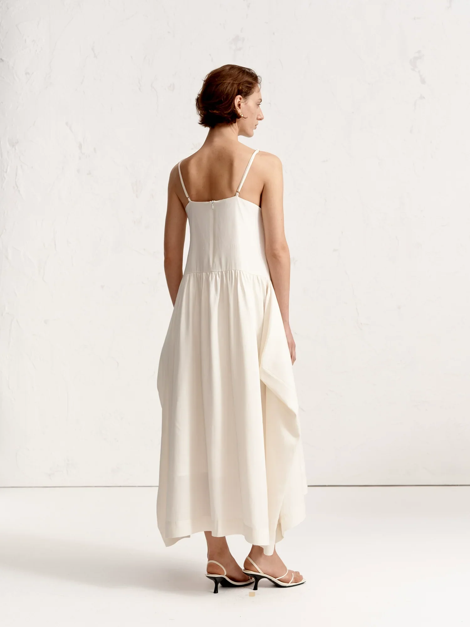 Beige Cotton-Linen Slip Dress - Image 3