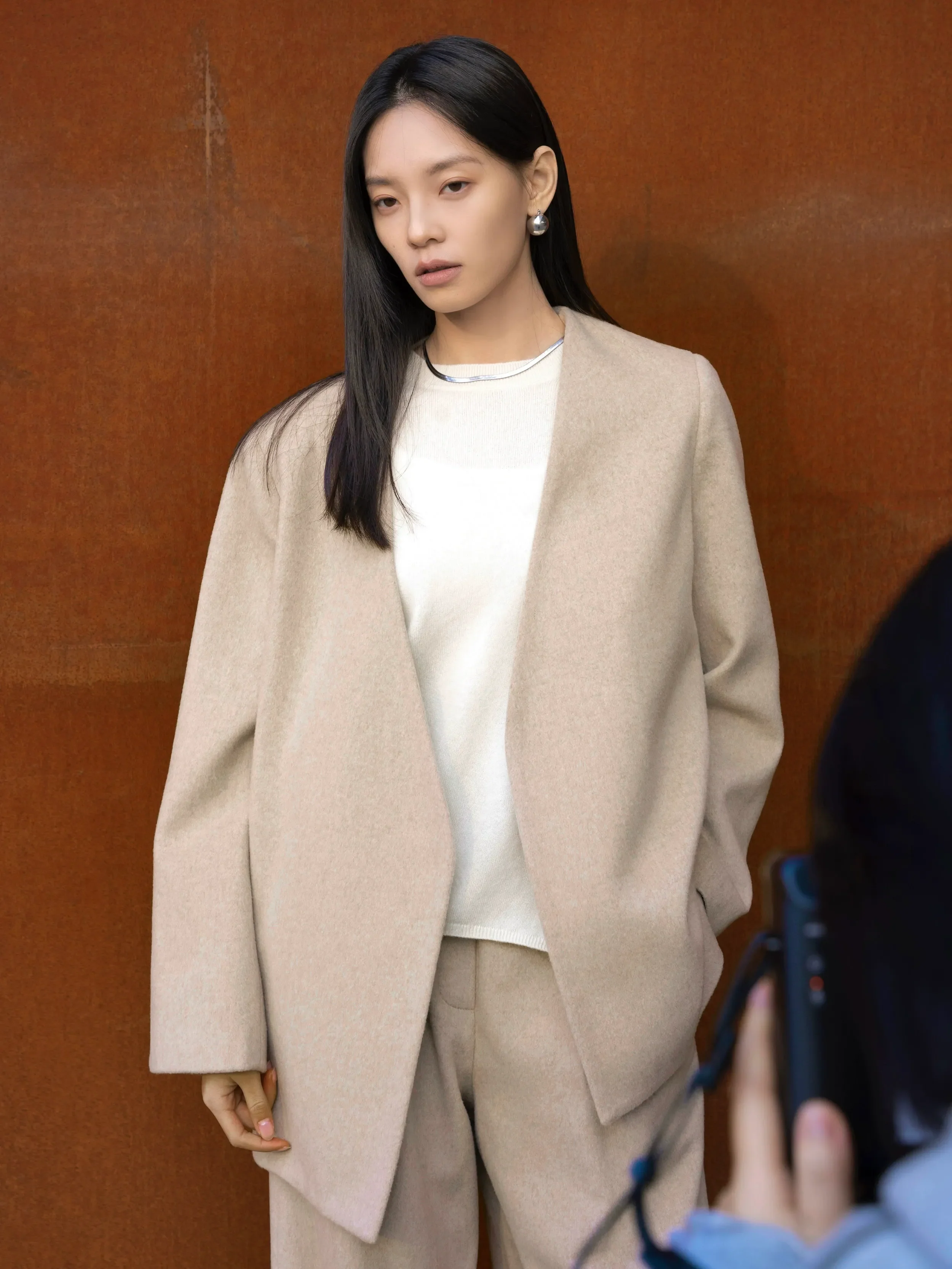 Beige Wool Suit