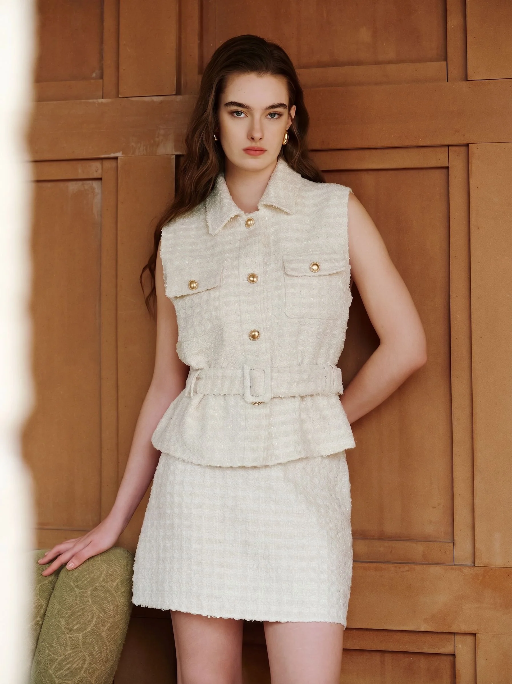Belted Bouclé Set - Image 3