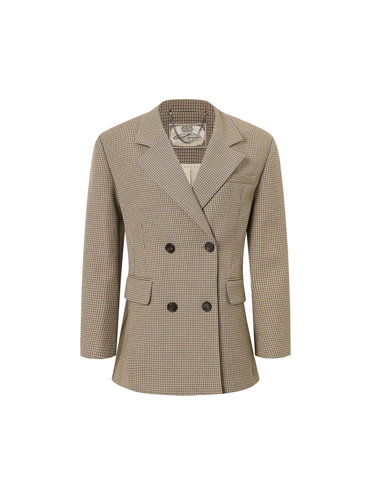 Belted Check Blazer - Image 2