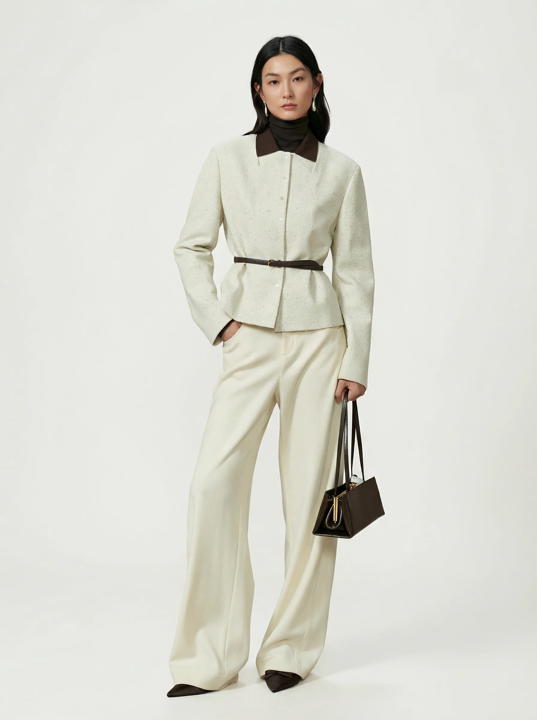 Belted Collar Jacket - Image 2