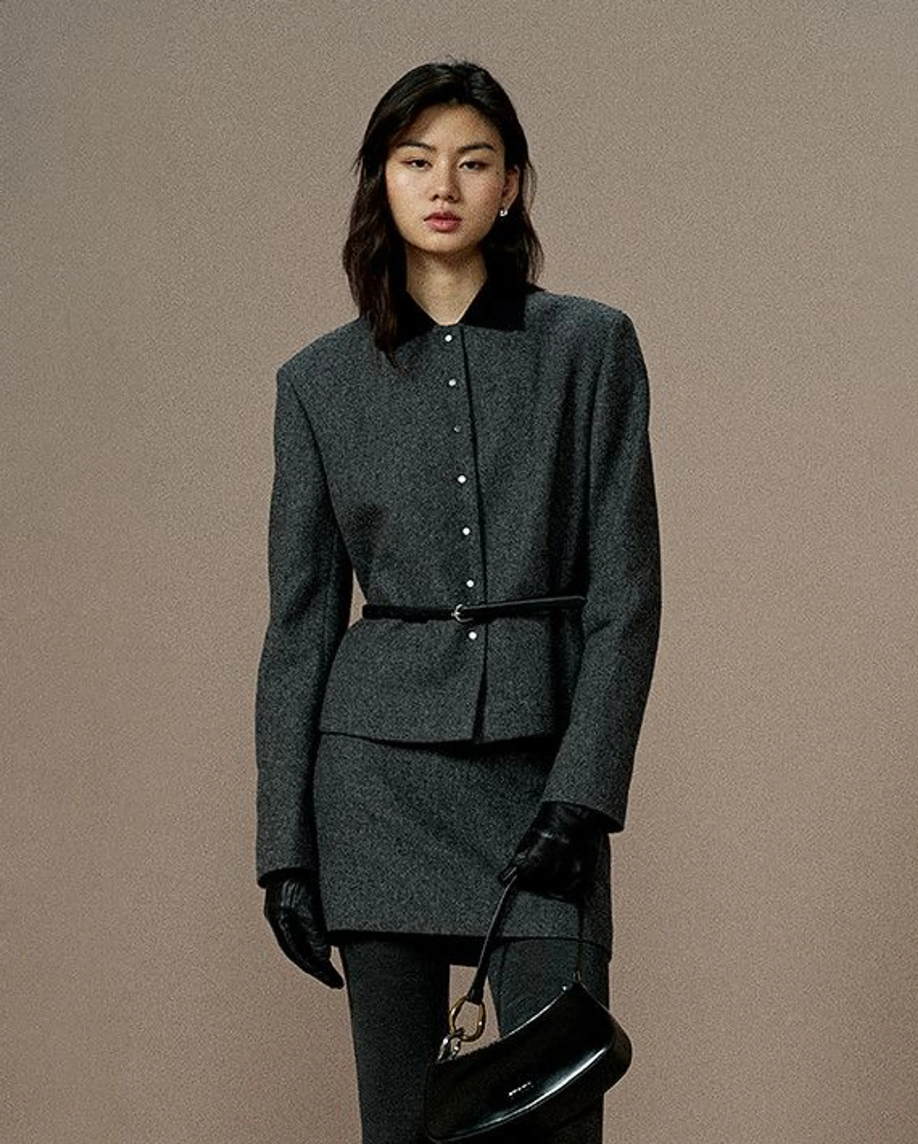 Belted Collar Jacket - Image 3
