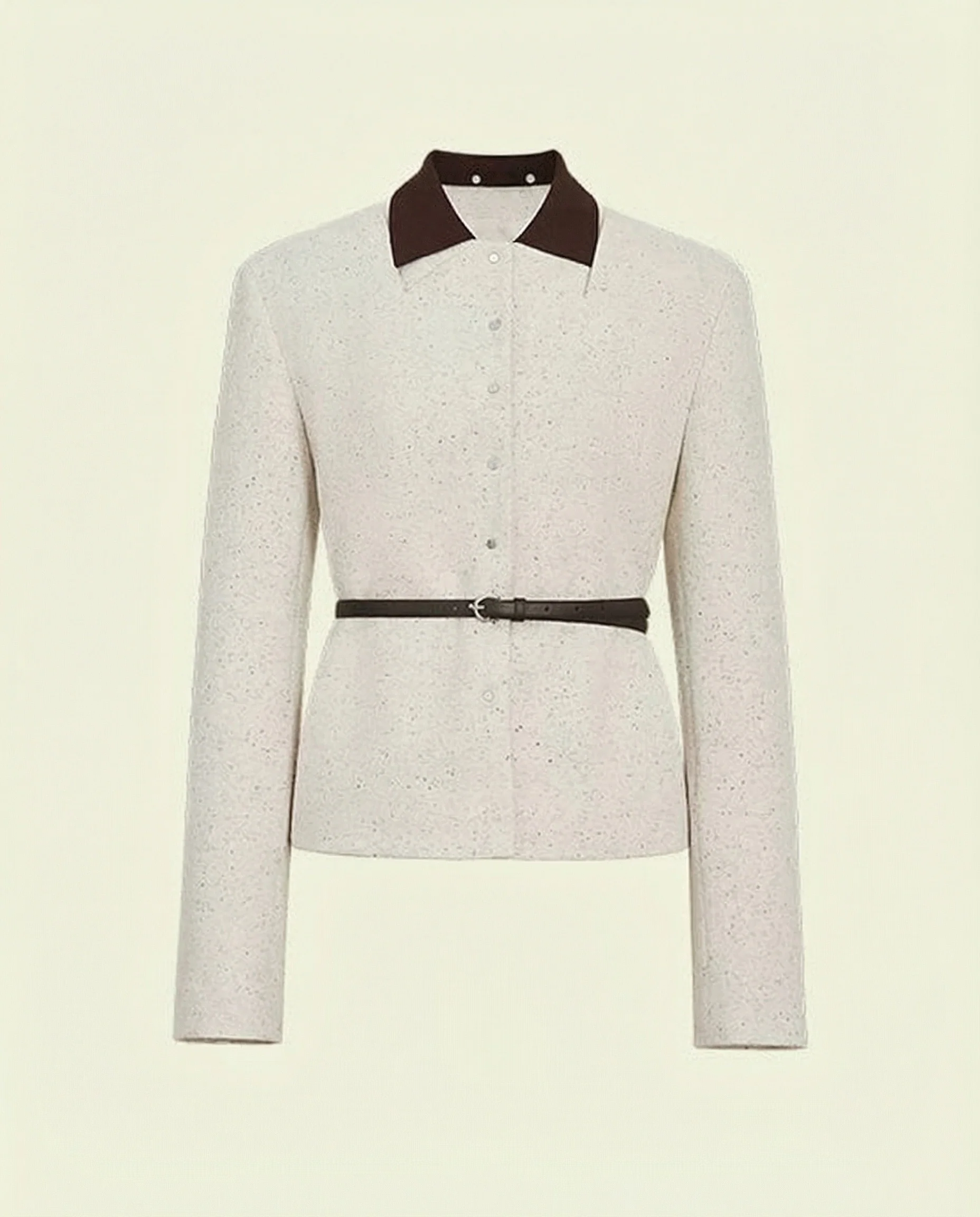Belted Collar Jacket - Image 5