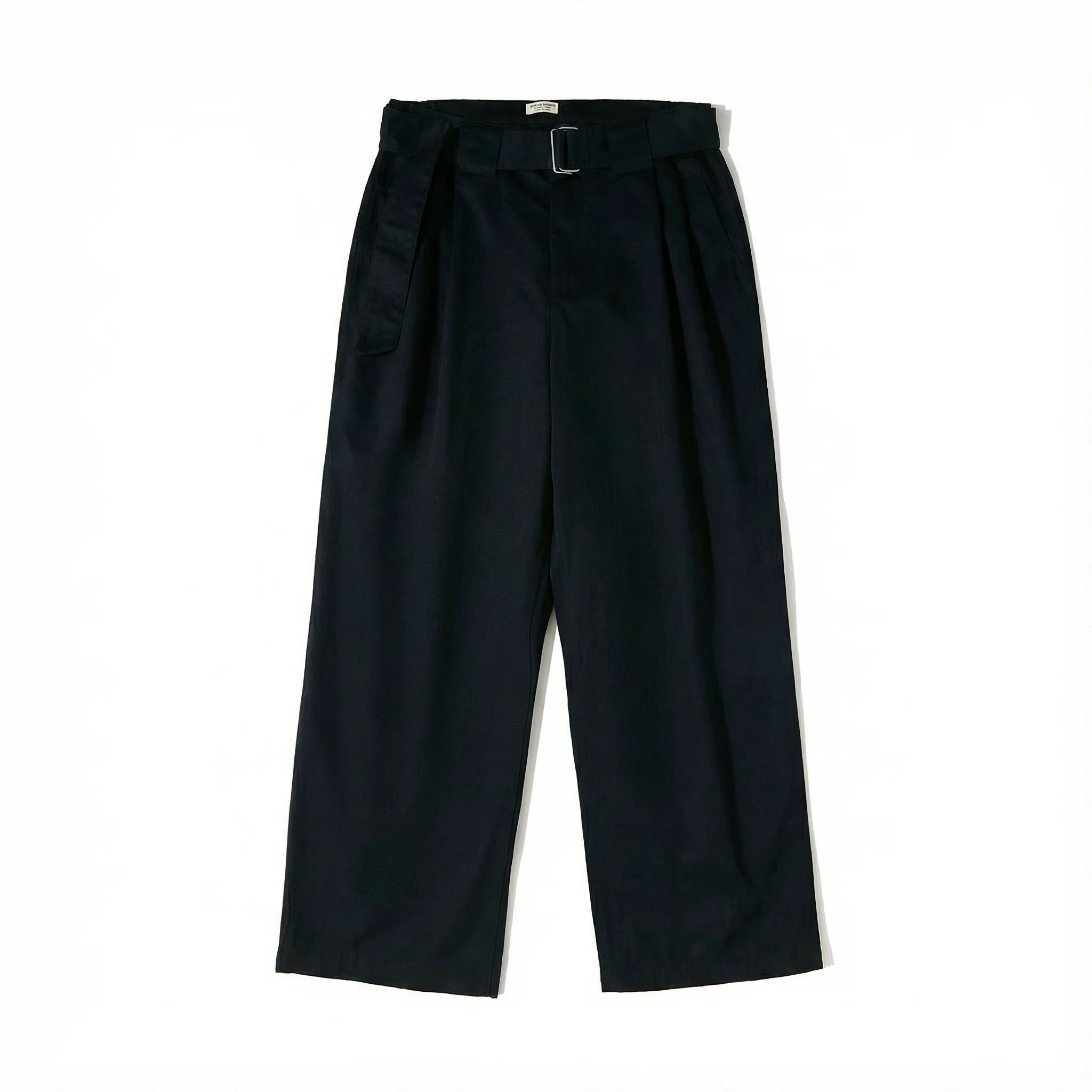 Belted Cotton Twill Wide-Leg Trousers - Image 7