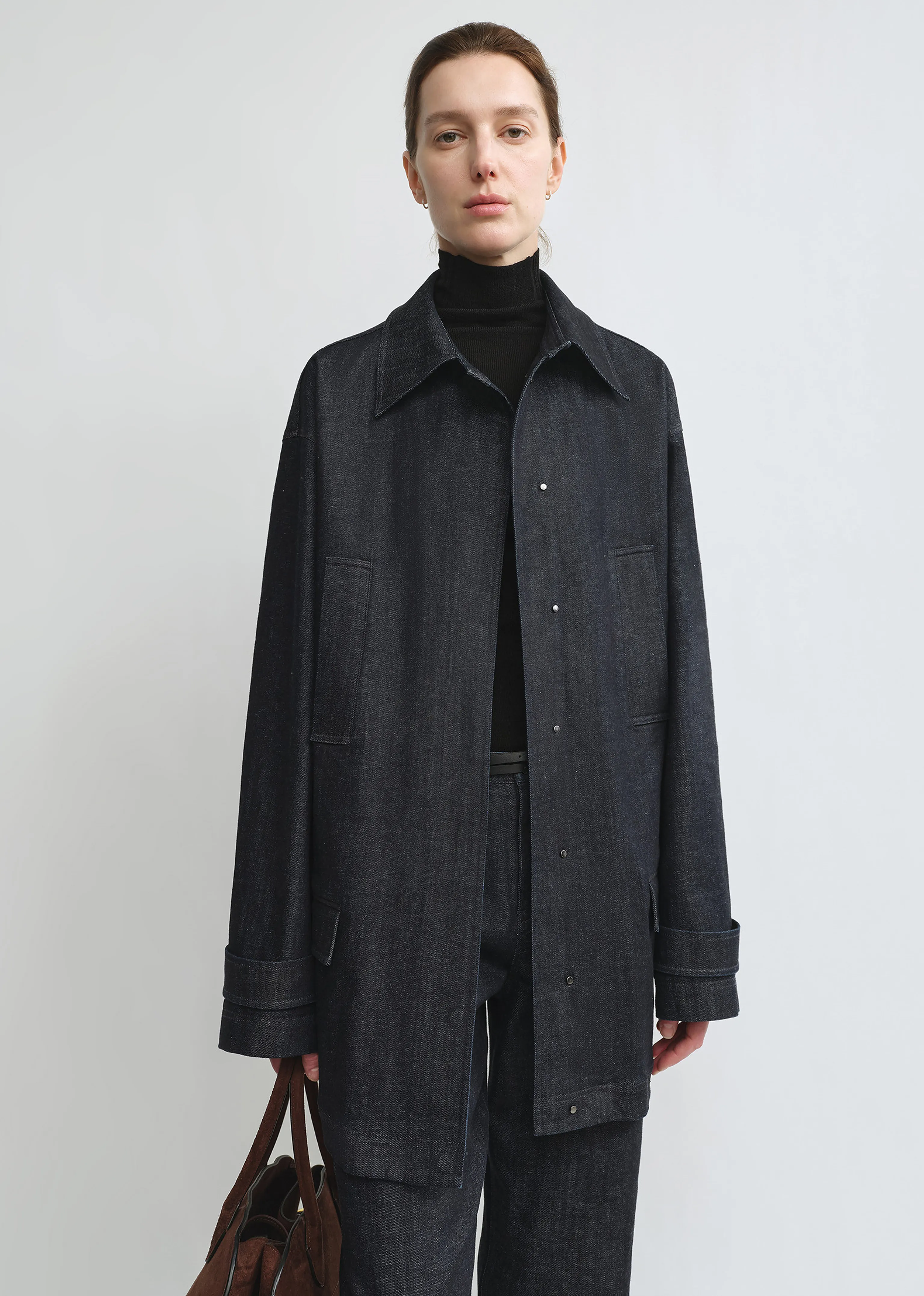 Belted Denim Coat