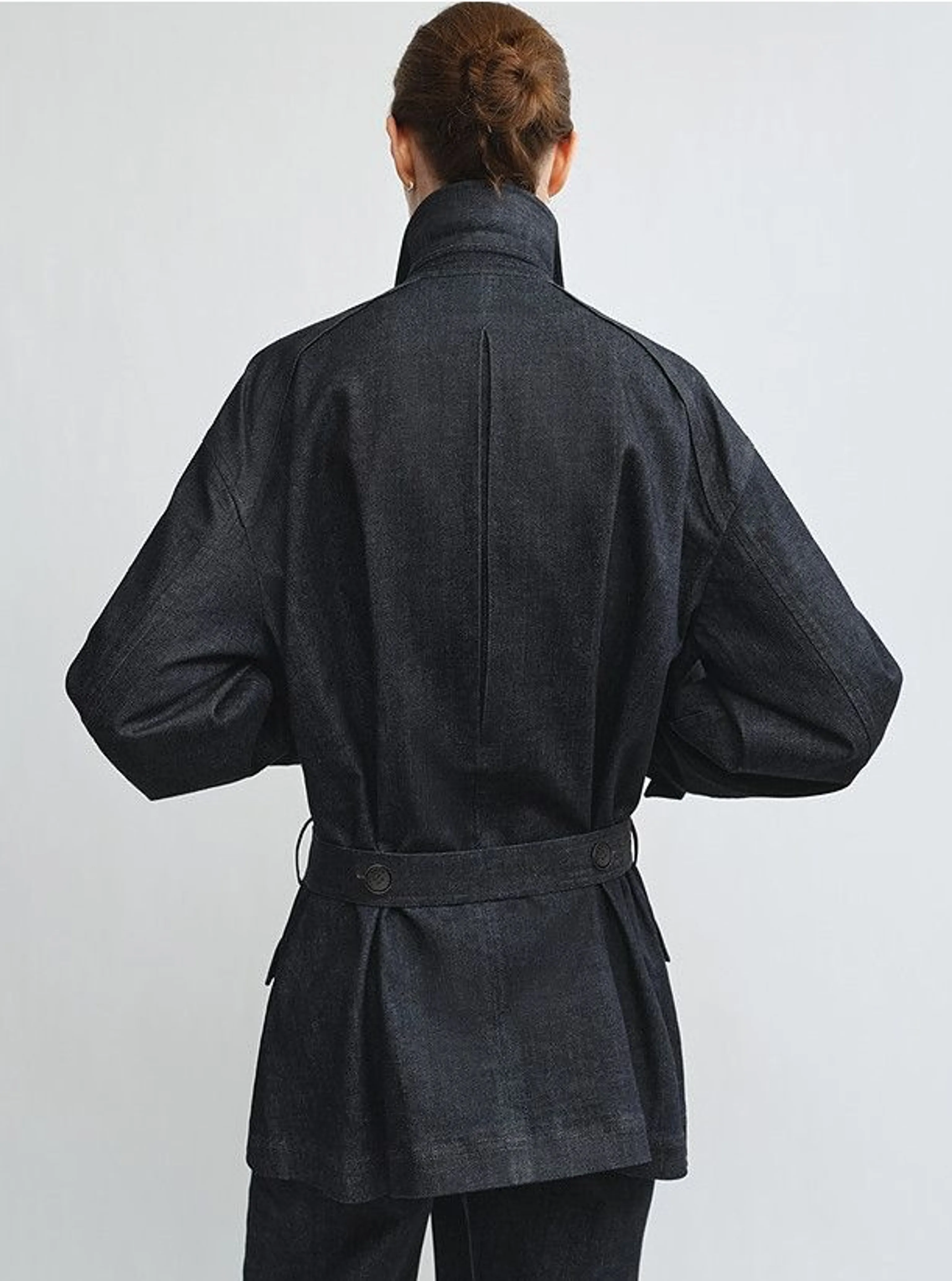 Belted Denim Coat - Image 3