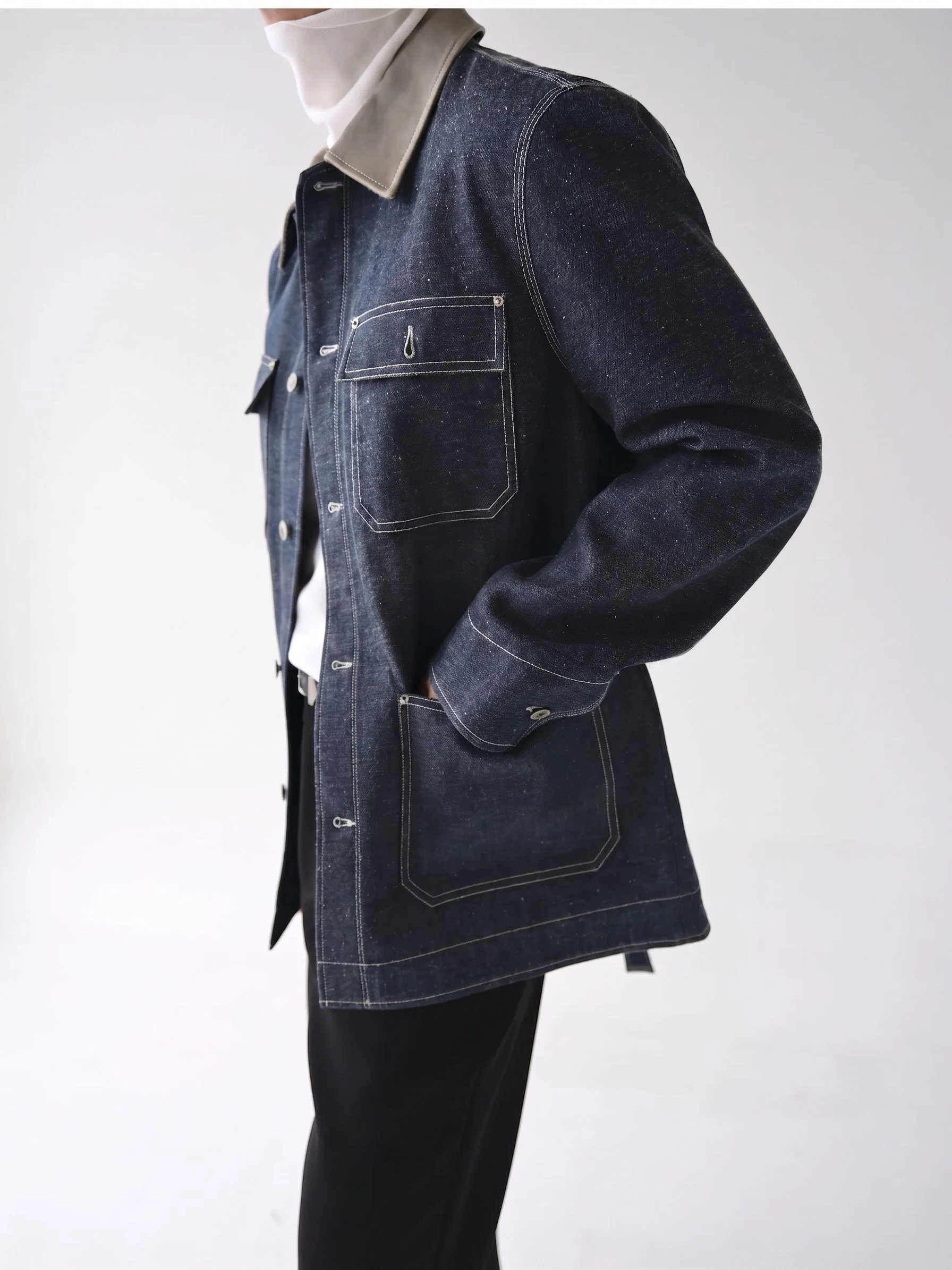 Belted Denim Jacket - Image 4