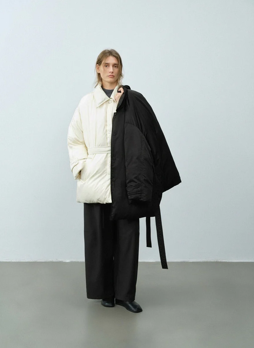 Belted Down Coat - Image 6