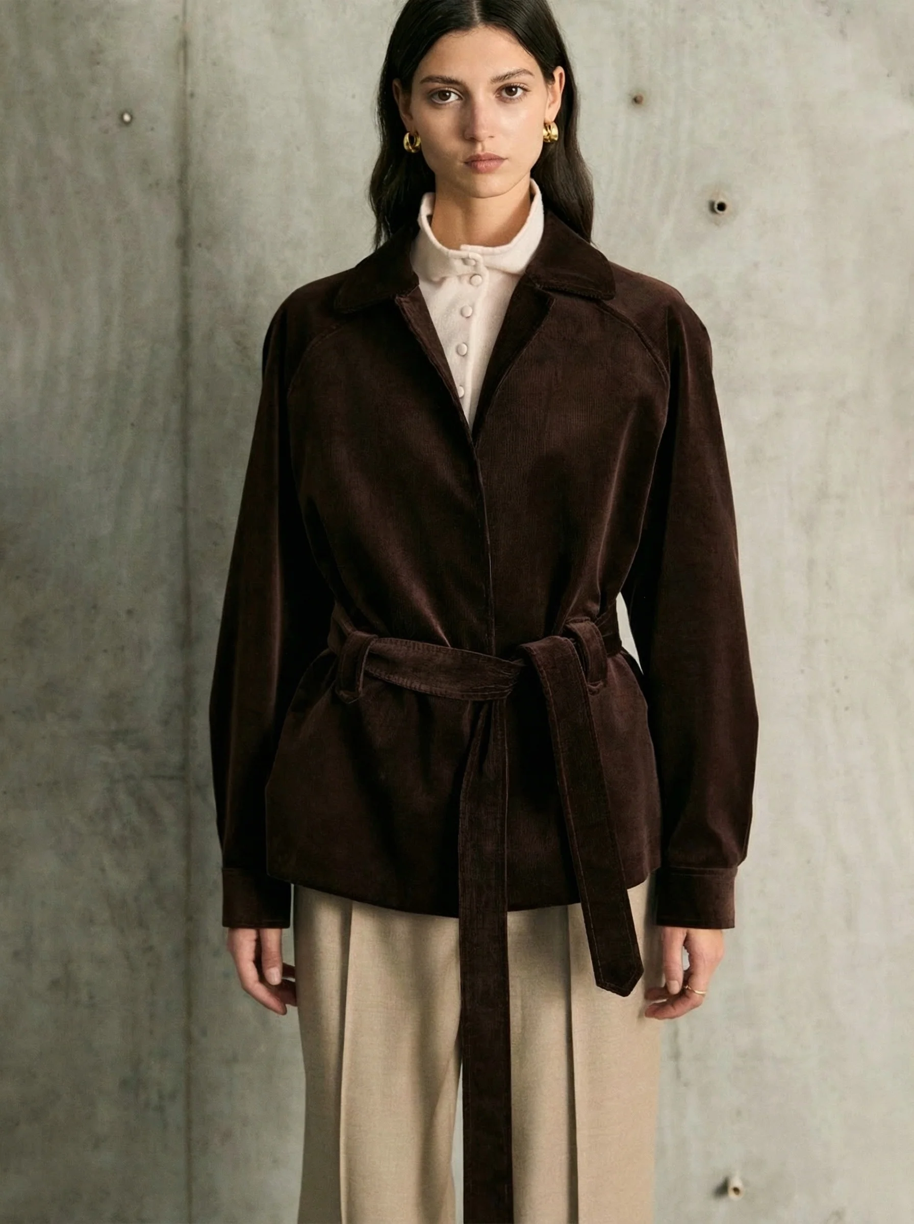 Belted Lapel Jacket - Image 7