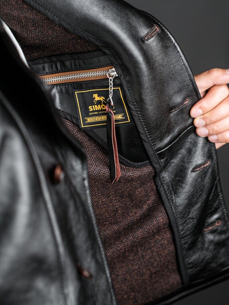 Belted Leather Car Coat - Image 4