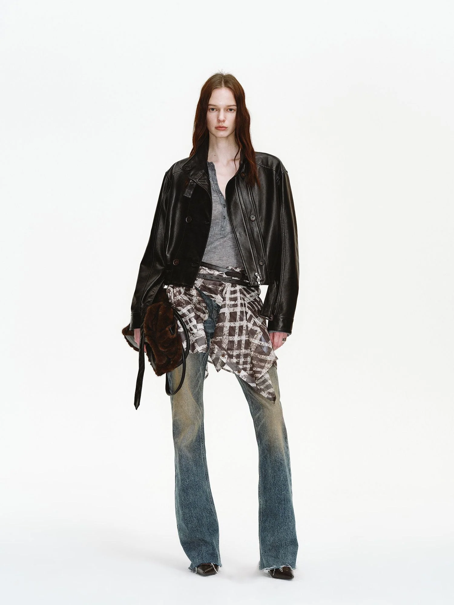 Belted Leather Jacket - Image 5