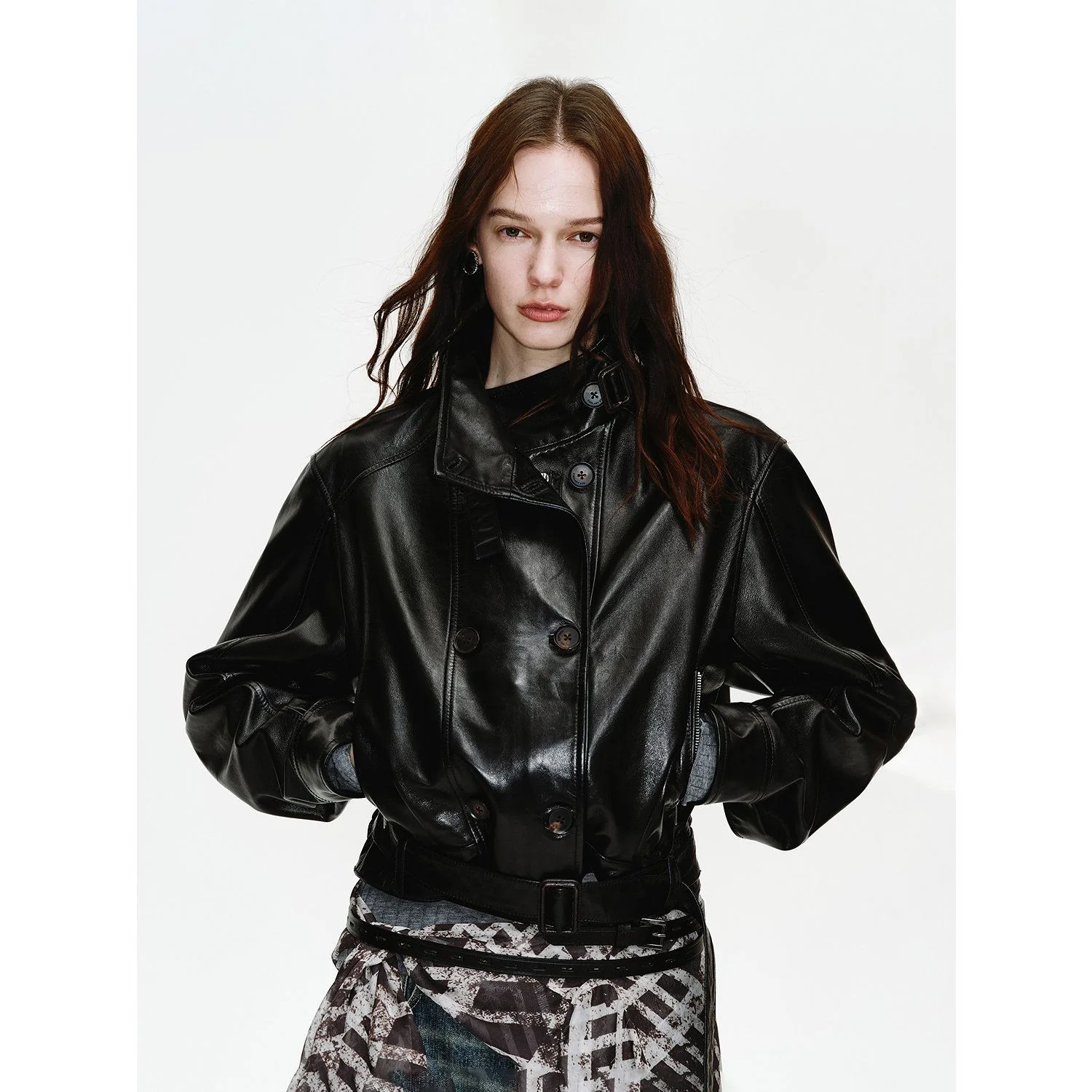 Belted Leather Jacket - Image 7