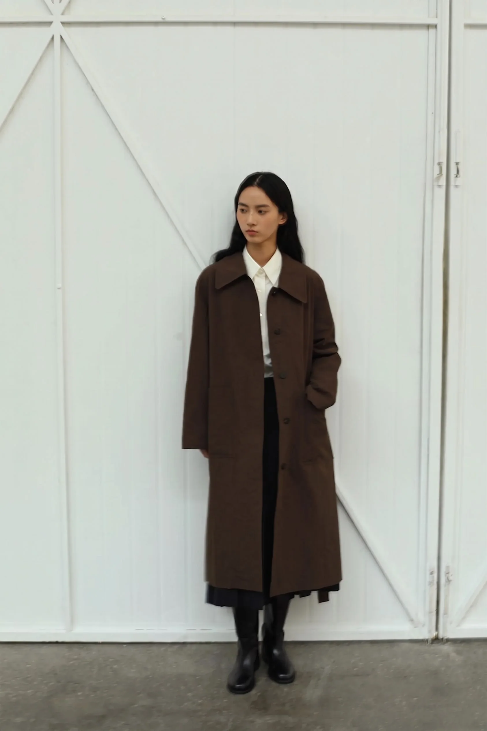 Belted Long Coat - Image 2