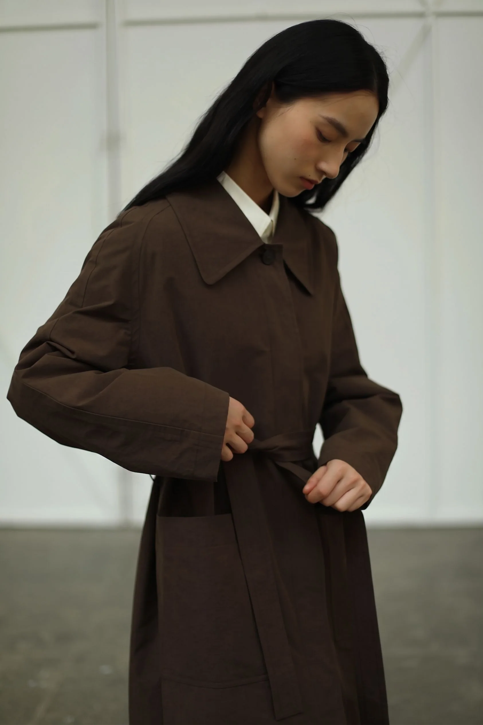 Belted Long Coat - Image 4