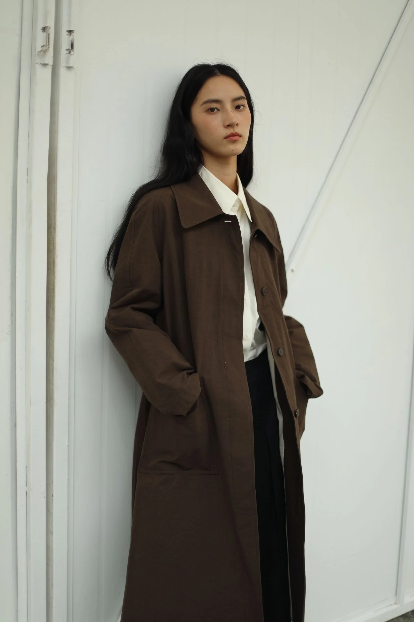 Belted Long Coat - Image 5