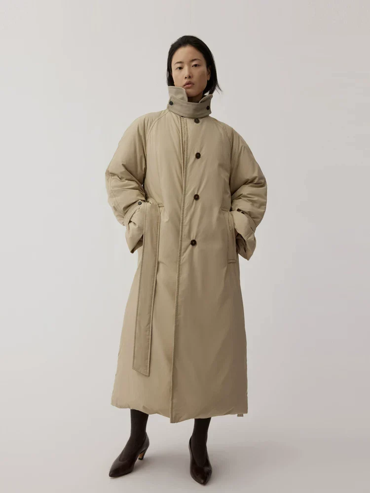 Belted Long Puffer