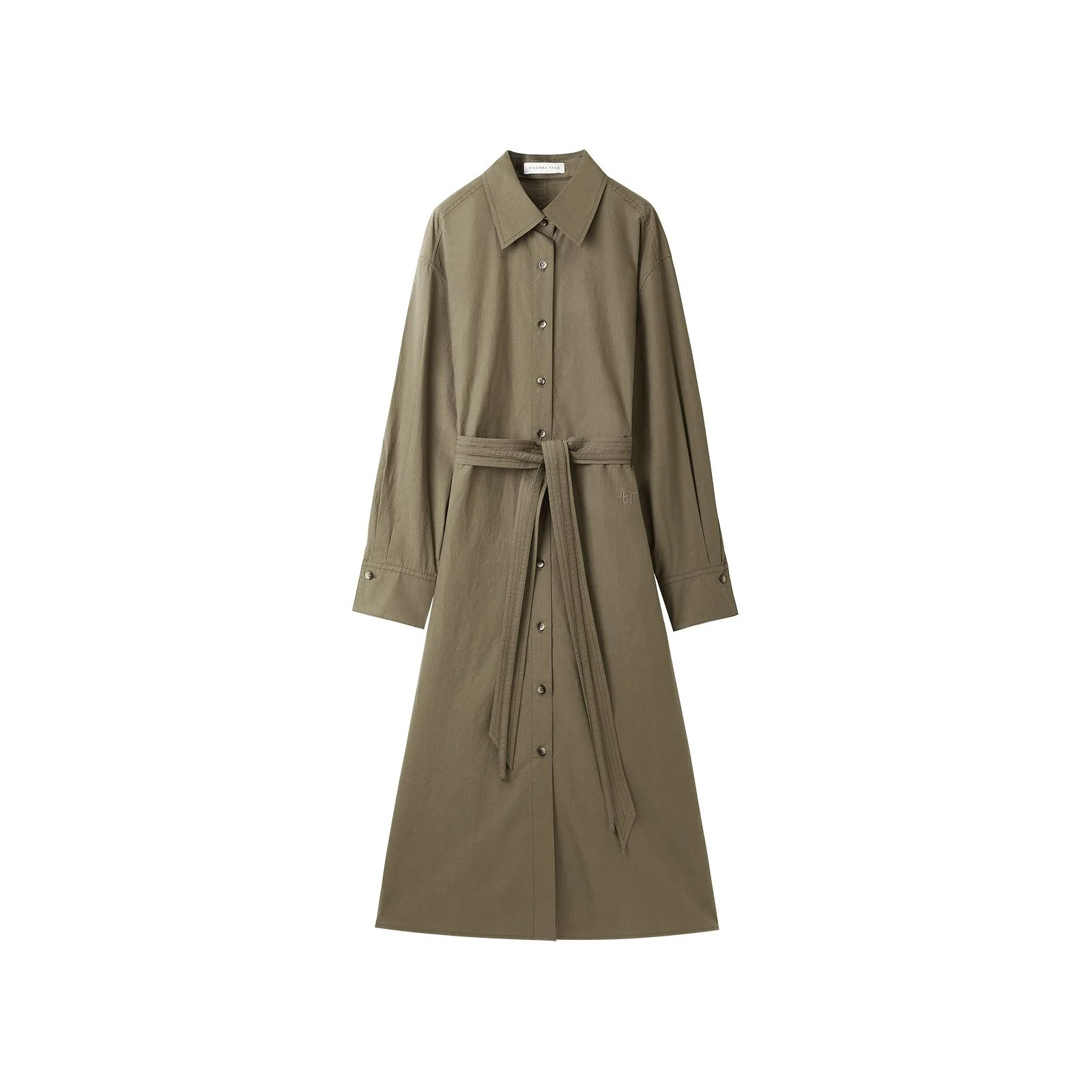 Belted Midi Shirtdress - Image 2
